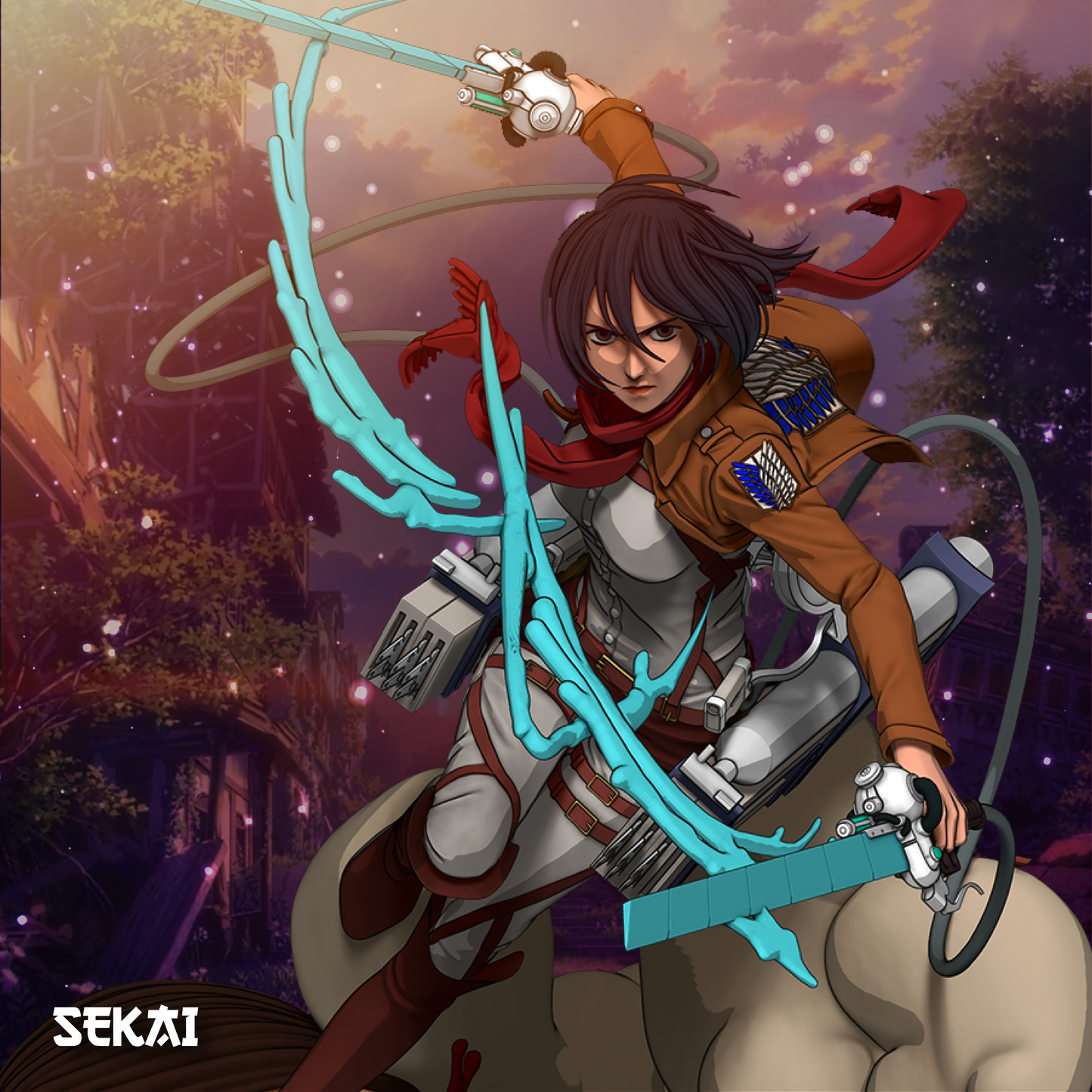 Mikasa - Unassembled and Unpainted Garage Kit - Model Designed by Sekai3D