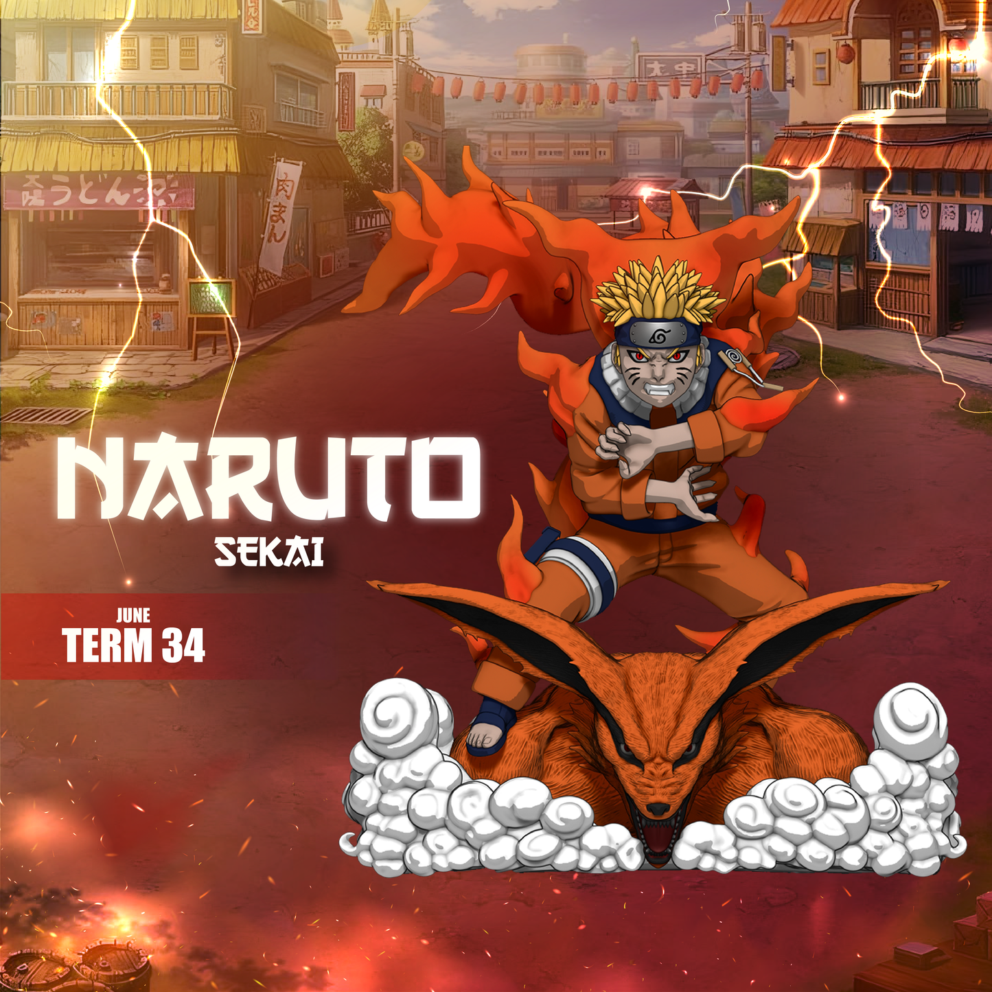 Naruto Nine-Tailed Fox Form - Unassembled and Unpainted Garage Kit - Model Designed by Sekai3D