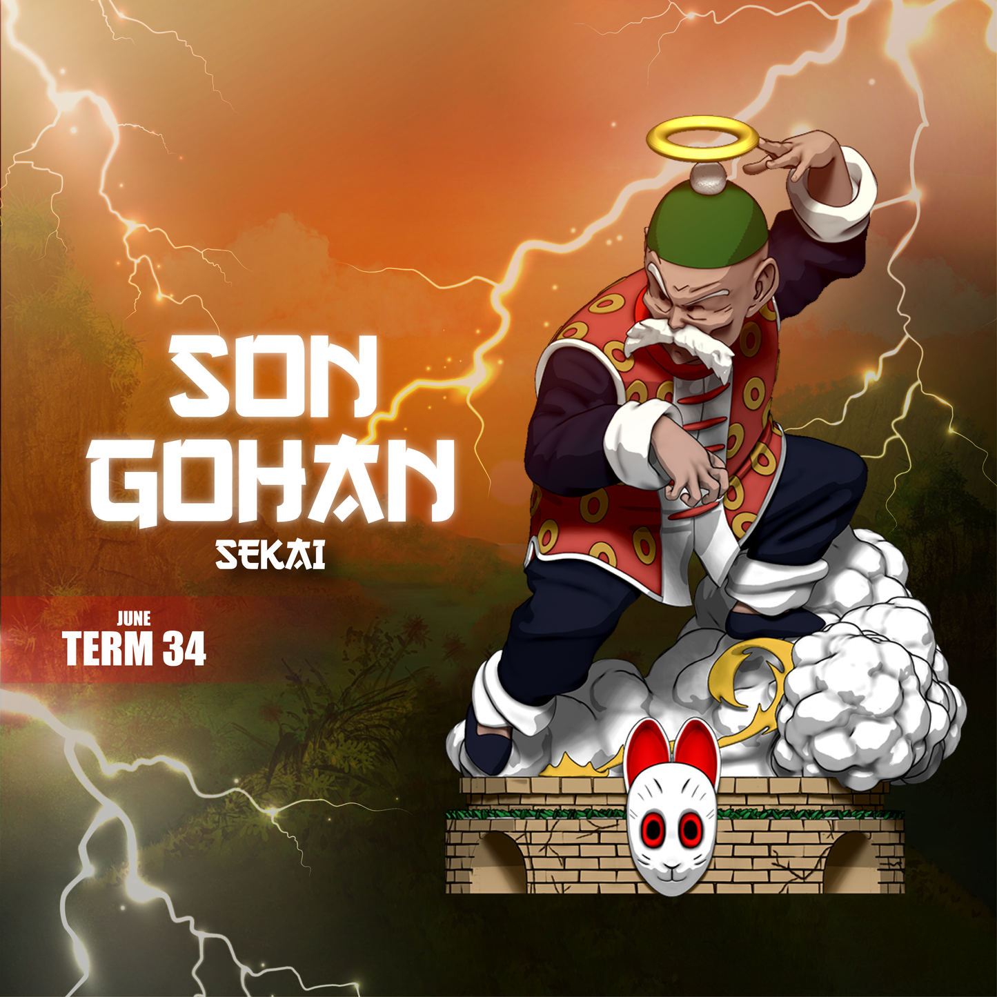 Grandpa Gohan - Unassembled and Unpainted Garage Kit - Model Designed by Sekai3D