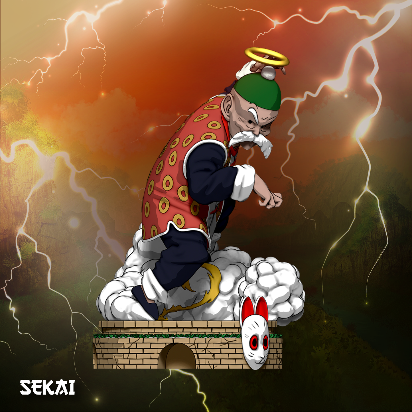 Grandpa Gohan - Unassembled and Unpainted Garage Kit - Model Designed by Sekai3D