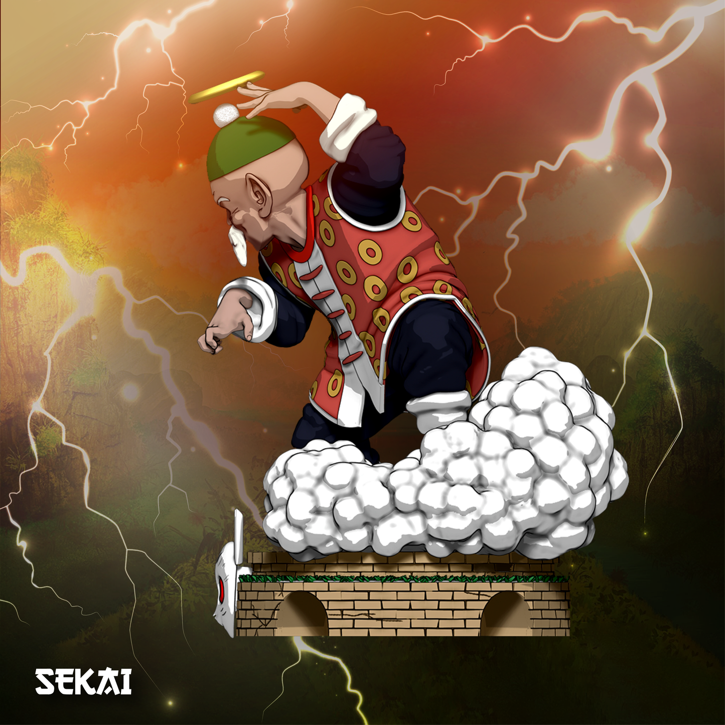 Grandpa Gohan - Unassembled and Unpainted Garage Kit - Model Designed by Sekai3D