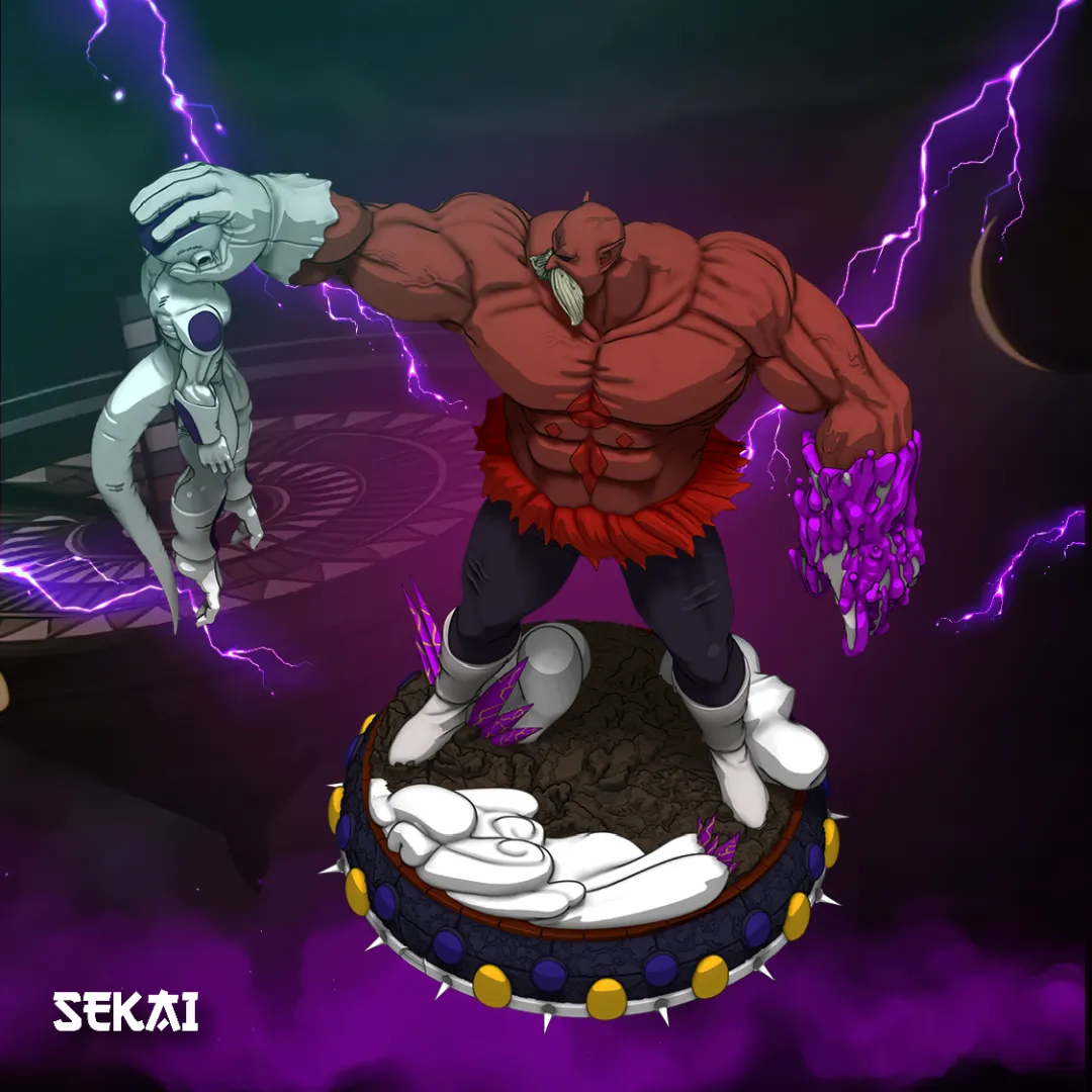 Toppo vs Freiza - Unassembled and Unpainted Garage Kit - Model Designed by Sekai3D