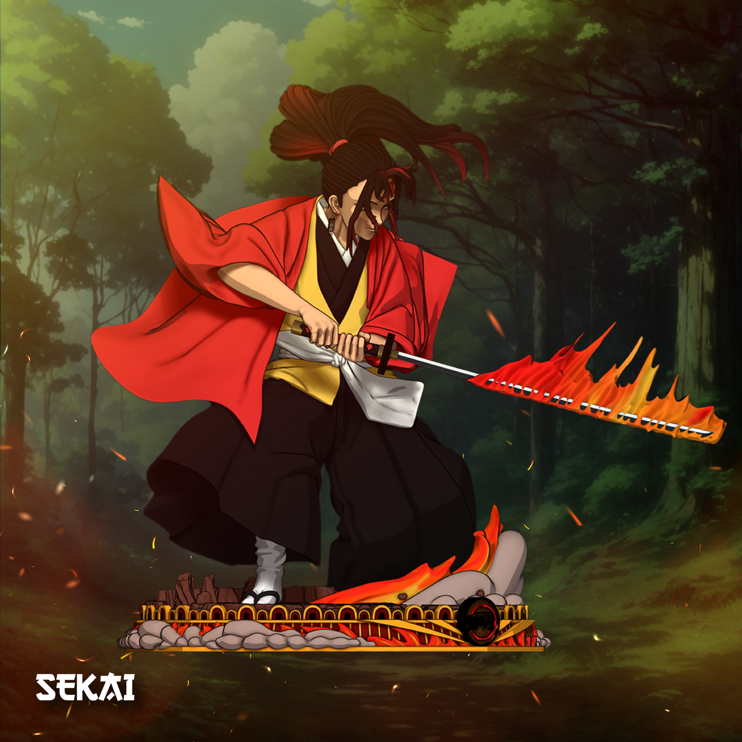 Yoriichi - Unassembled and Unpainted Garage Kit - Model Designed by Sekai3D