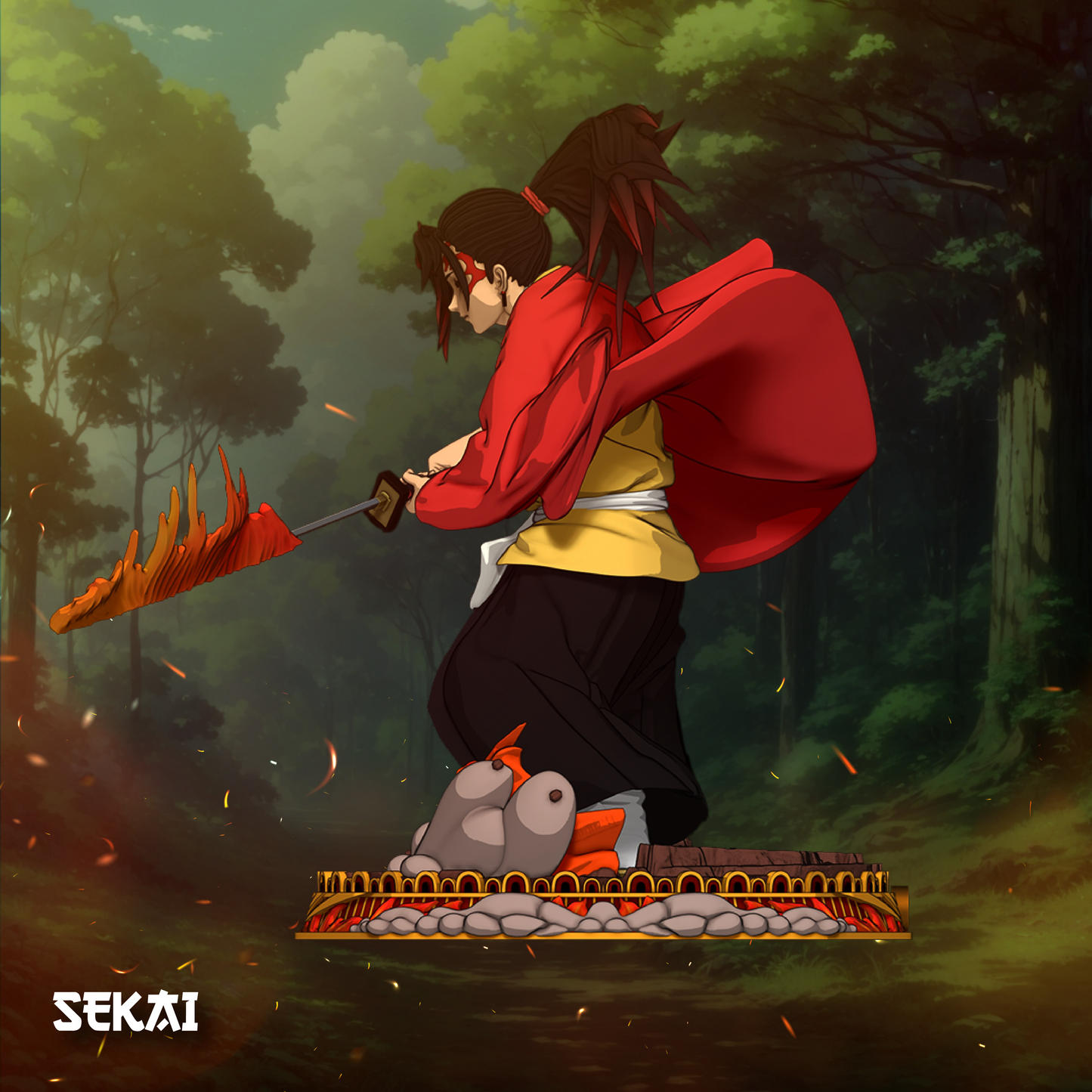 Yoriichi - Unassembled and Unpainted Garage Kit - Model Designed by Sekai3D