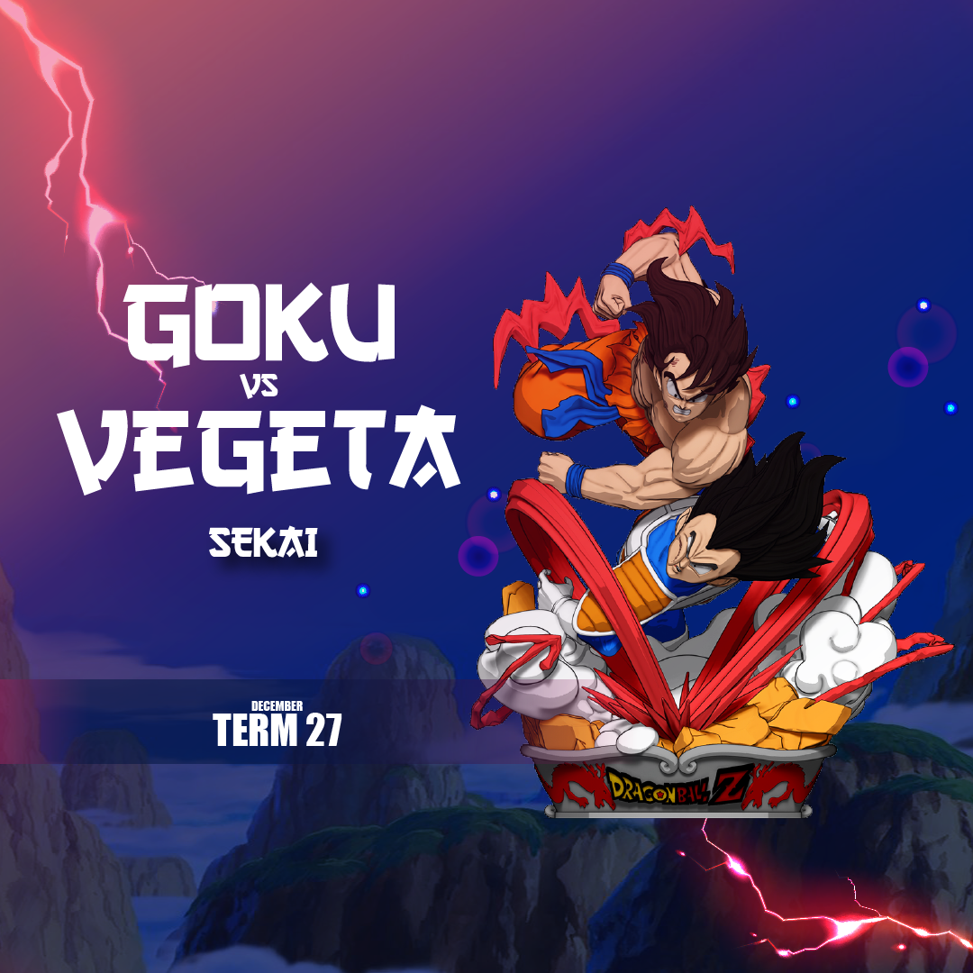 Goku vs Vegeta - Unassembled and Unpainted Garage Kit - Model Designed by Sekai3D