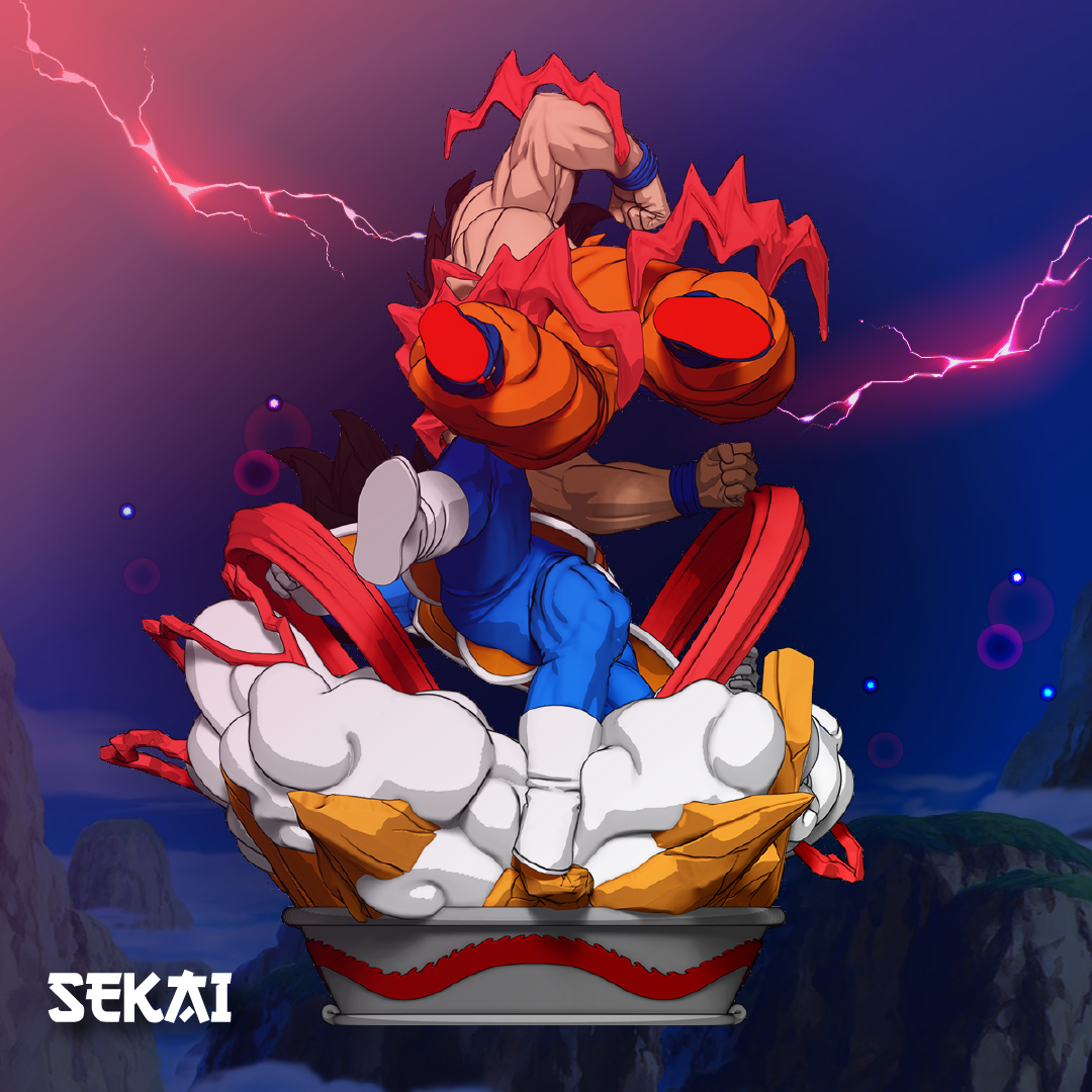 Goku vs Vegeta - Unassembled and Unpainted Garage Kit - Model Designed by Sekai3D