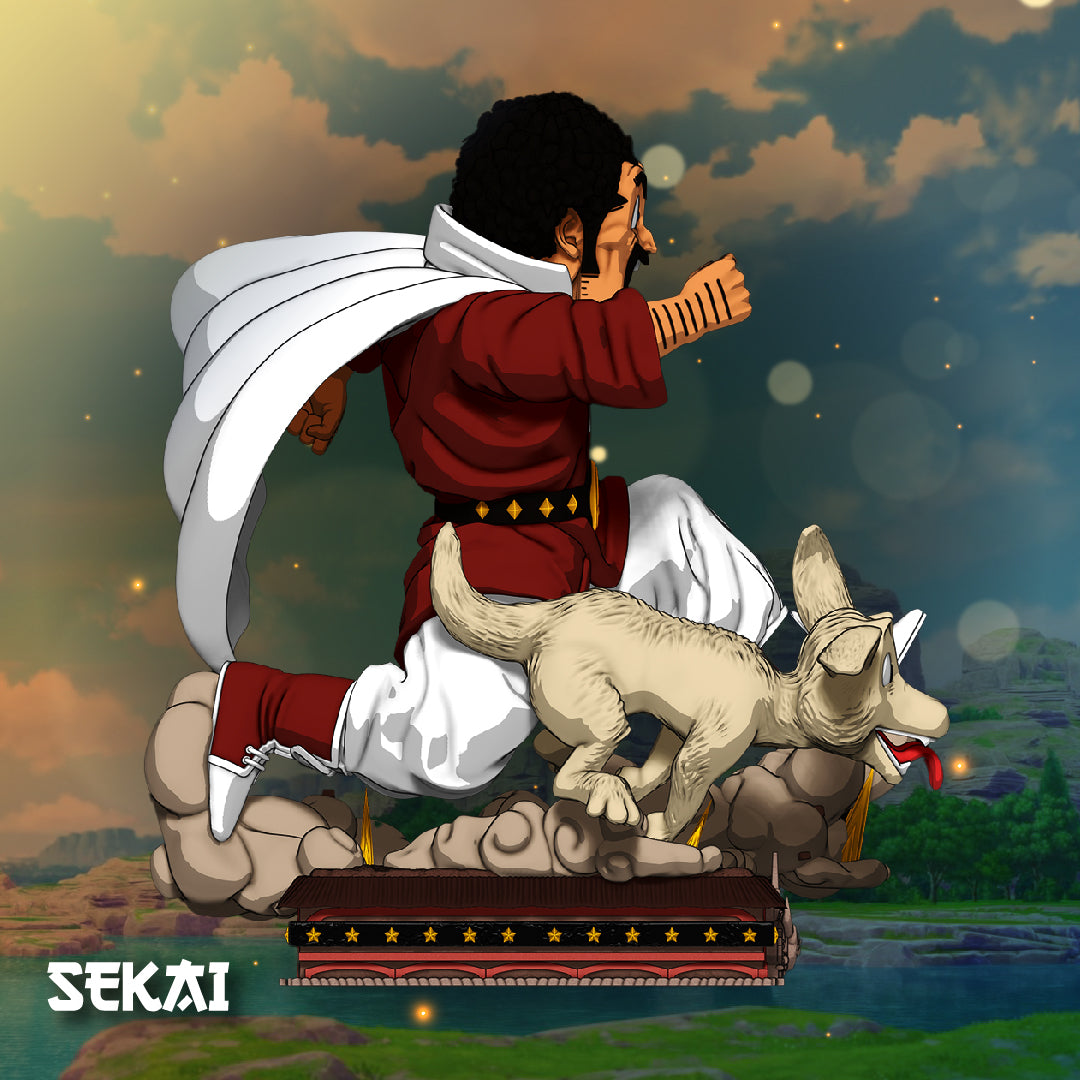 Mr. Satan (Hercule) and Bee - Unassembled and Unpainted Garage Kit - Model Designed by Sekai3D