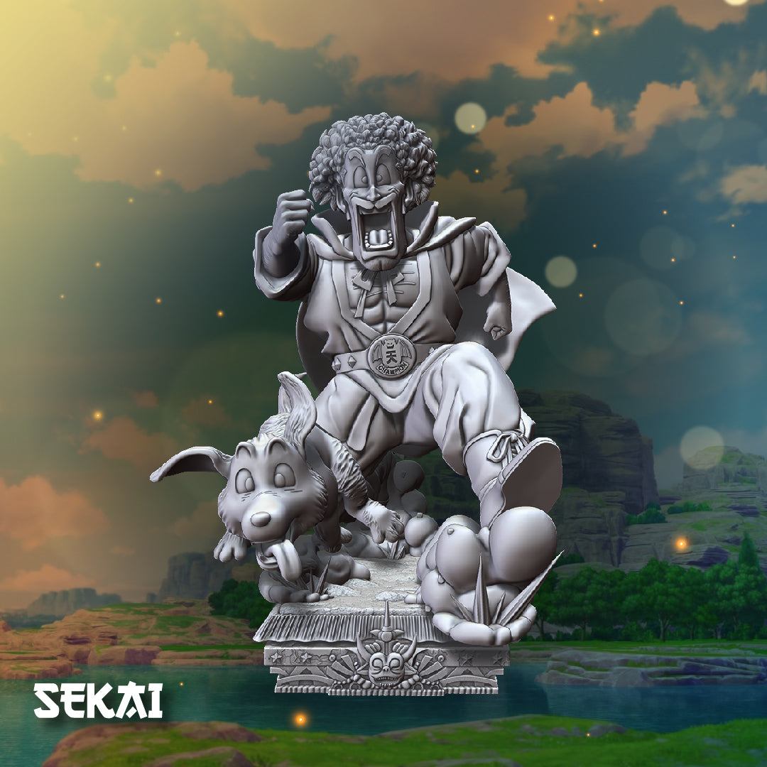 Mr. Satan (Hercule) and Bee - Unassembled and Unpainted Garage Kit - Model Designed by Sekai3D