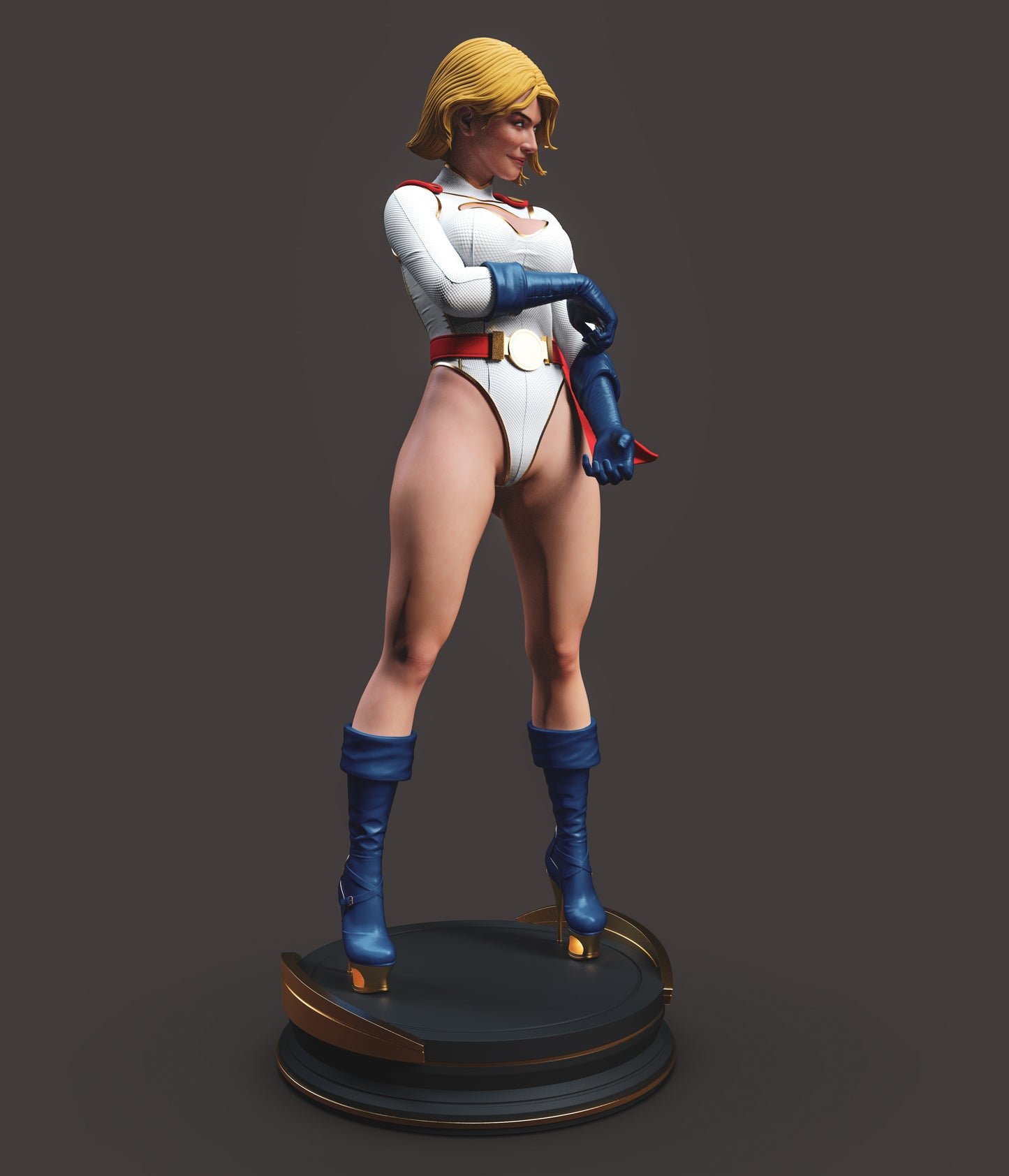 Power Girl - Unassembled and Unpainted Garage Kit - Model Designed by Abe3d/Dellas