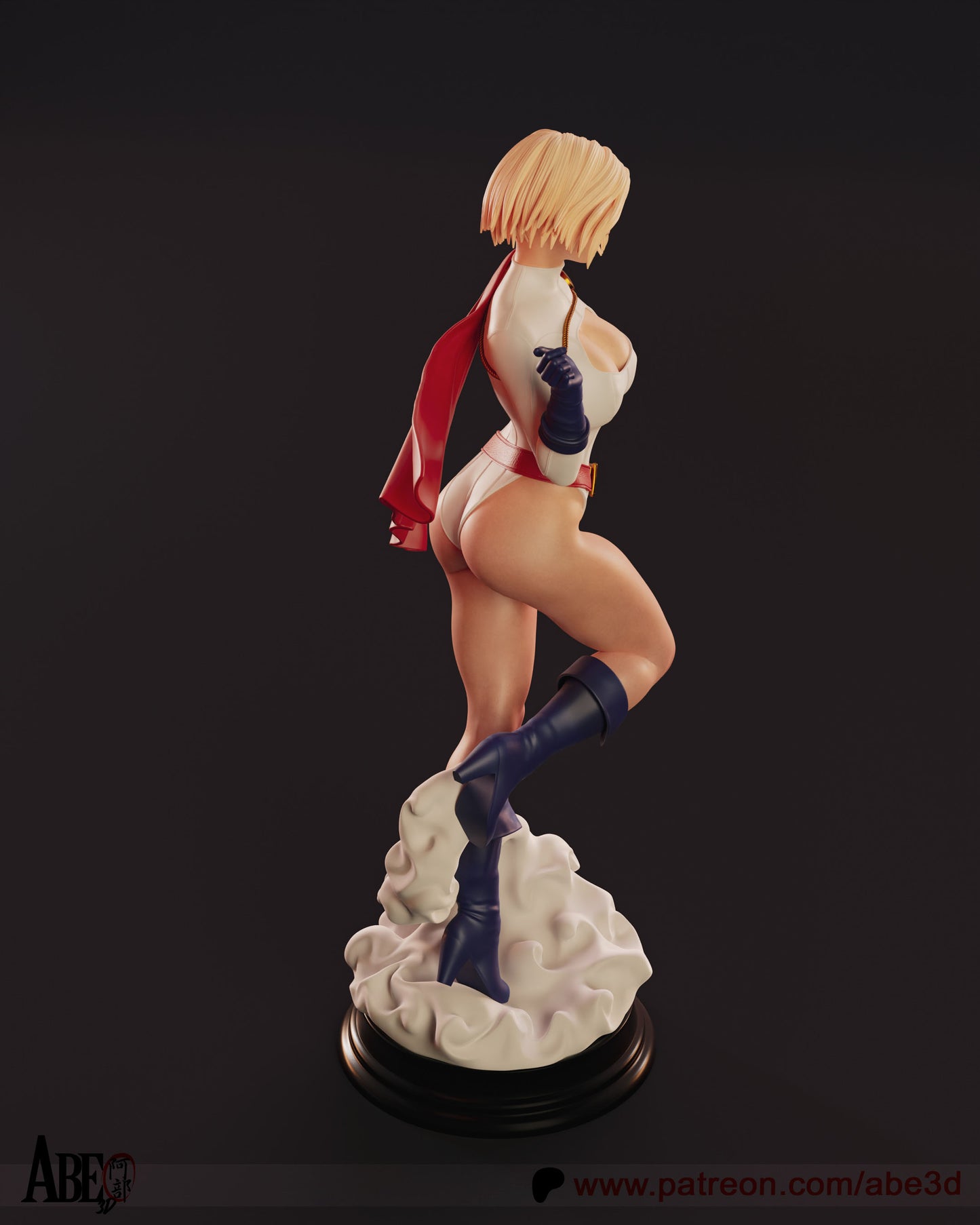 Powergirl - Unassembled and Unpainted Garage Kit - Model Designed by Abe3d