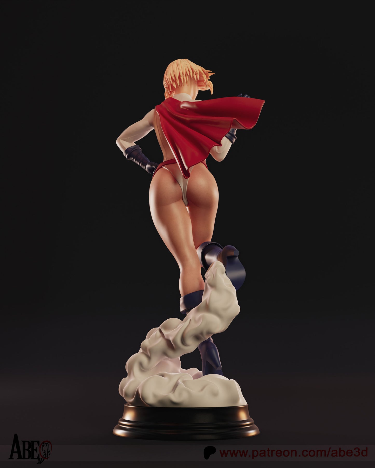 Powergirl - Unassembled and Unpainted Garage Kit - Model Designed by Abe3d