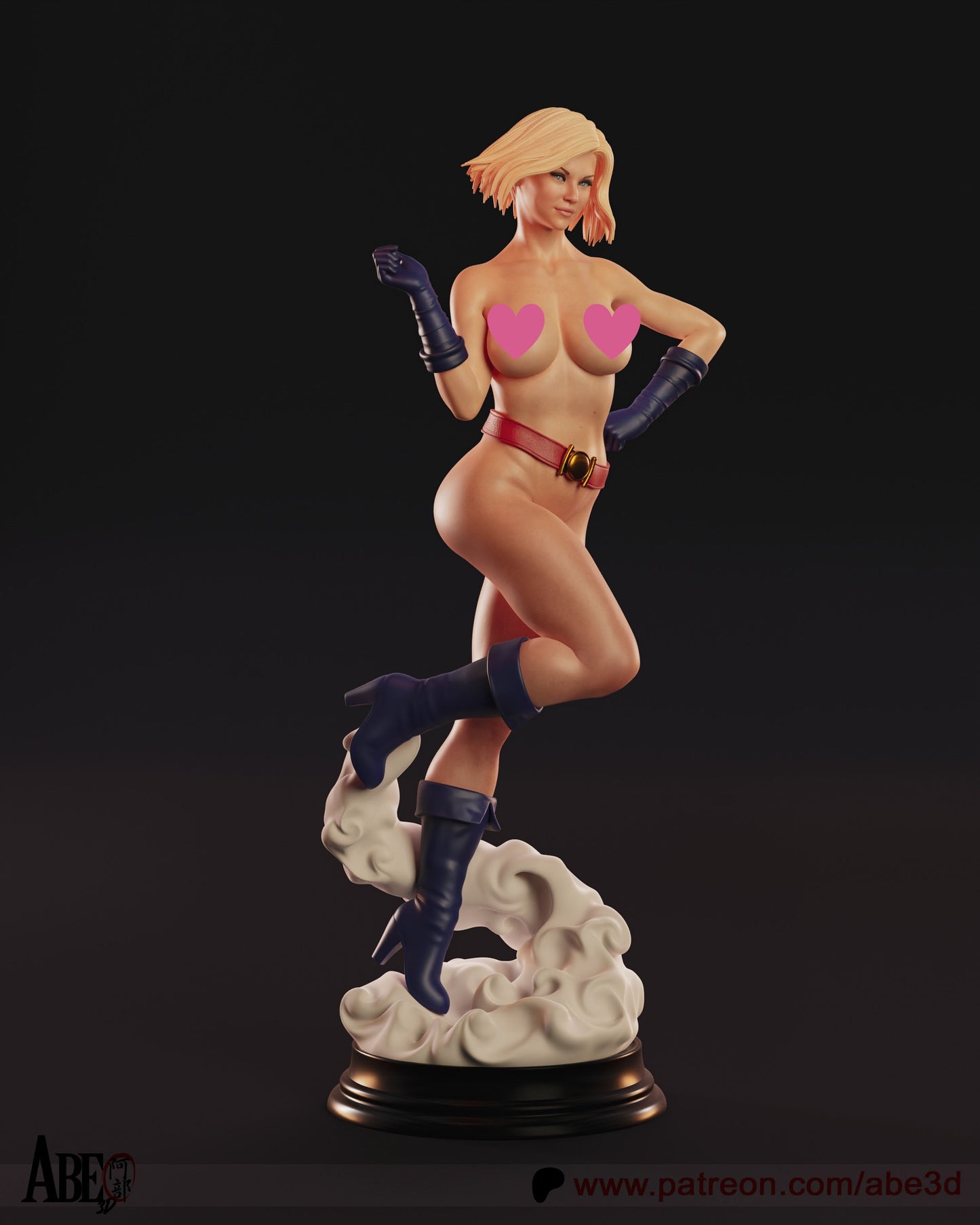Powergirl NSFW - Unassembled and Unpainted Garage Kit - Model Designed by Abe3d