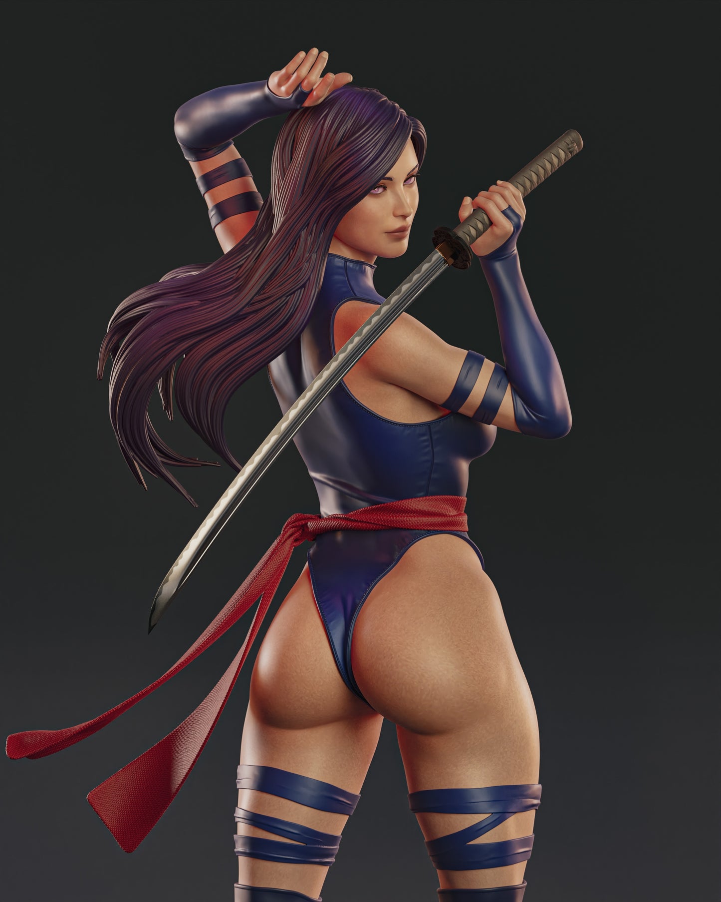Psylocke - Unassembled and Unpainted Garage Kit - Model Designed by Abe3d