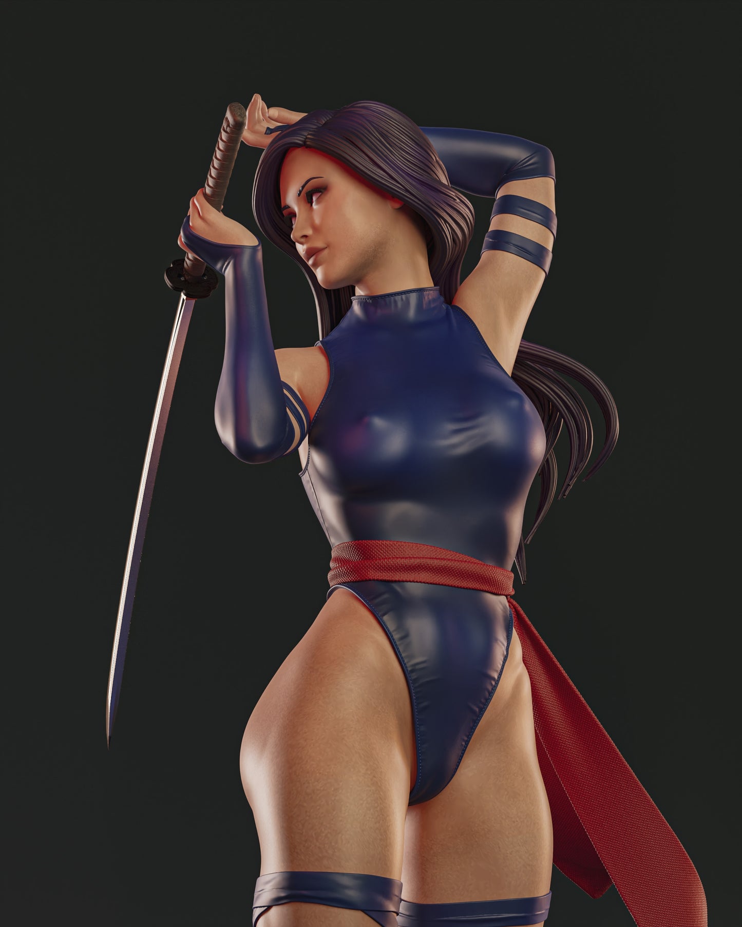Psylocke - Unassembled and Unpainted Garage Kit - Model Designed by Abe3d