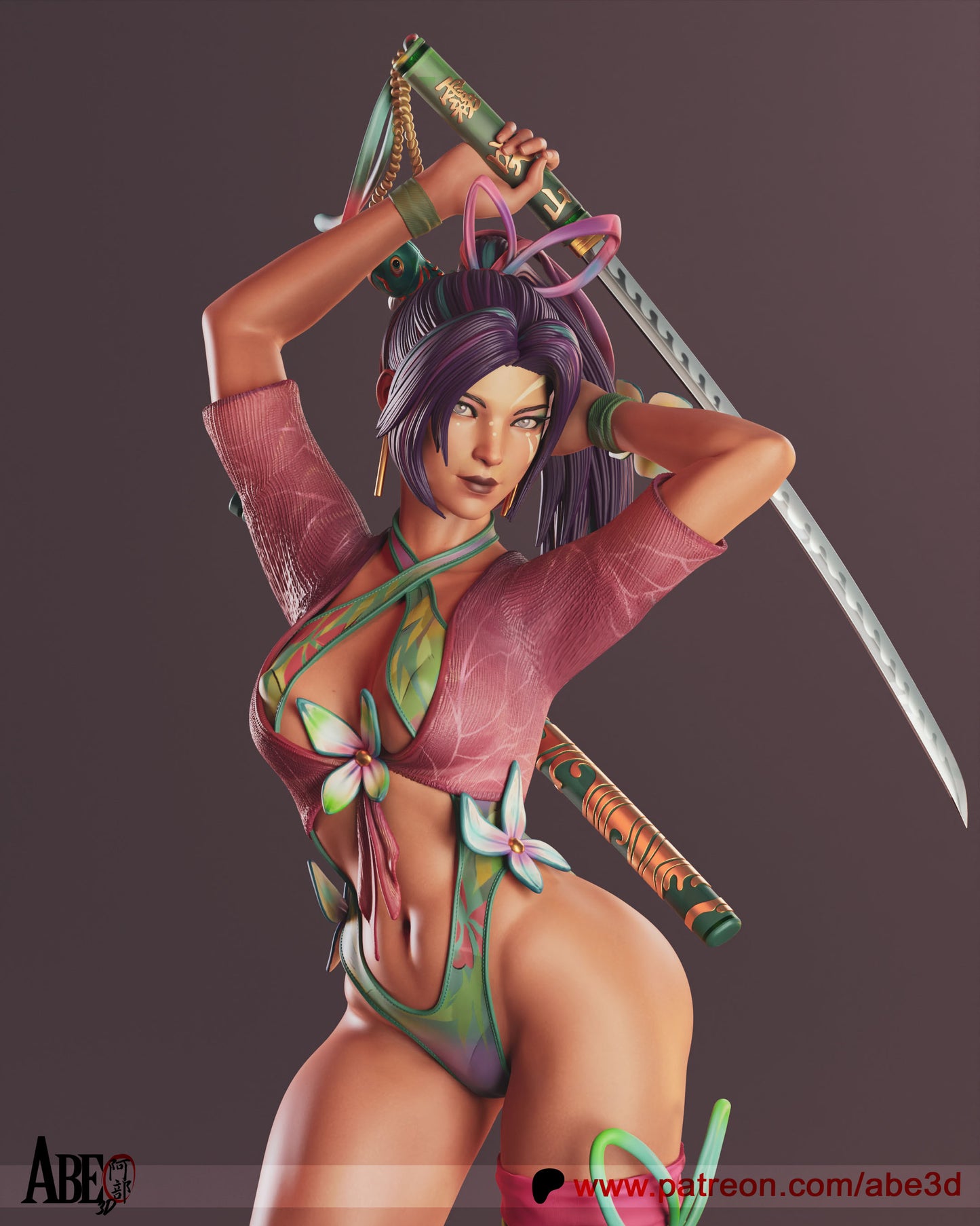 Psylocke Marvel Rivals - Unassembled and Unpainted Garage Kit (TORSO VARIANT INCLUDED) - Model Designed by Abe3D
