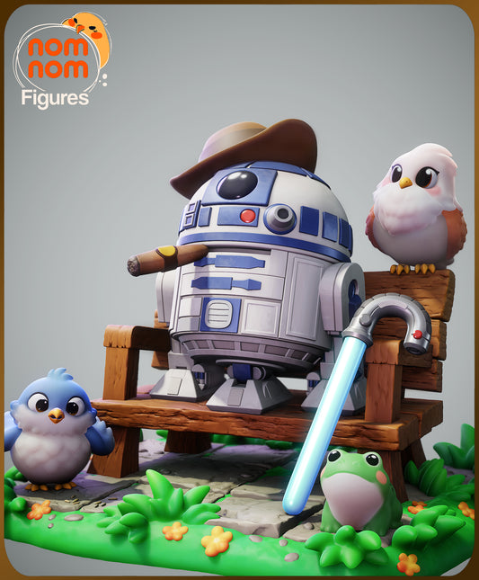 Chibi R2D2 - Unassembled and Unpainted Garage Kit - Model Designed by NomNom Figures
