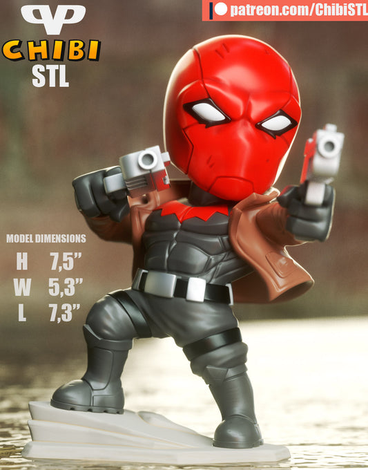 Red Hood  - Unassembled and Unpainted Garage Kit - Model Designed by ChibiSTL