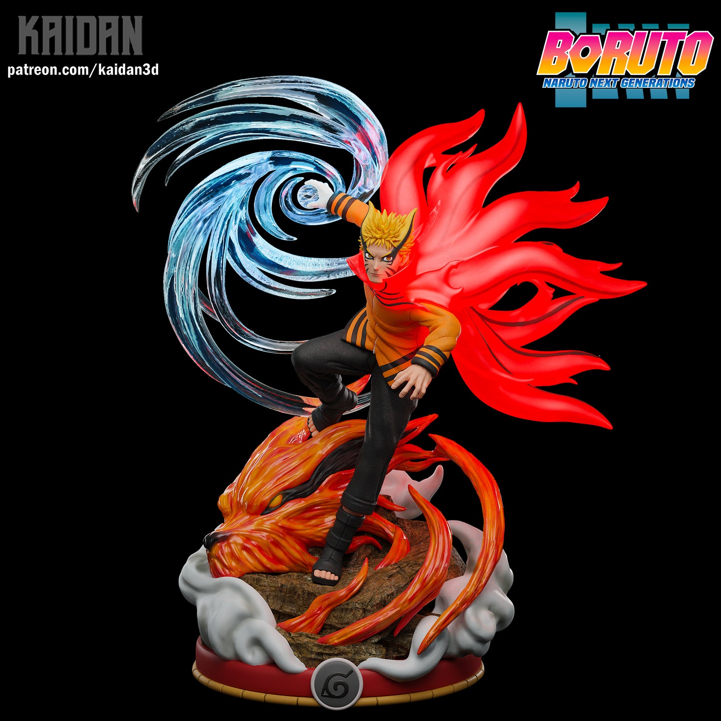 Naruto Bayron Mode - Unassembled and Unpainted Garage Kit - Model Designed by Kaidan3D