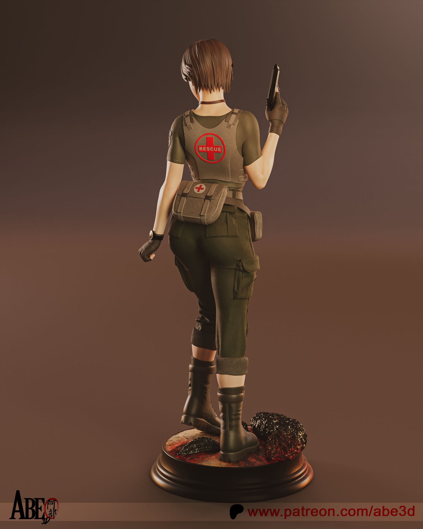 Rebecca Chambers - (VARIANT PARTS INCLUDED) Unassembled and Unpainted Garage Kit - Model Designed by Abd3D