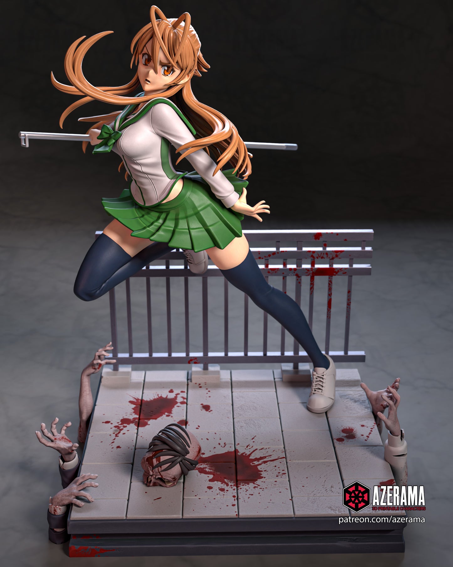 Saeko x Rei - Unassembled and Unpainted Garage Kit - Model Designed by Azerama