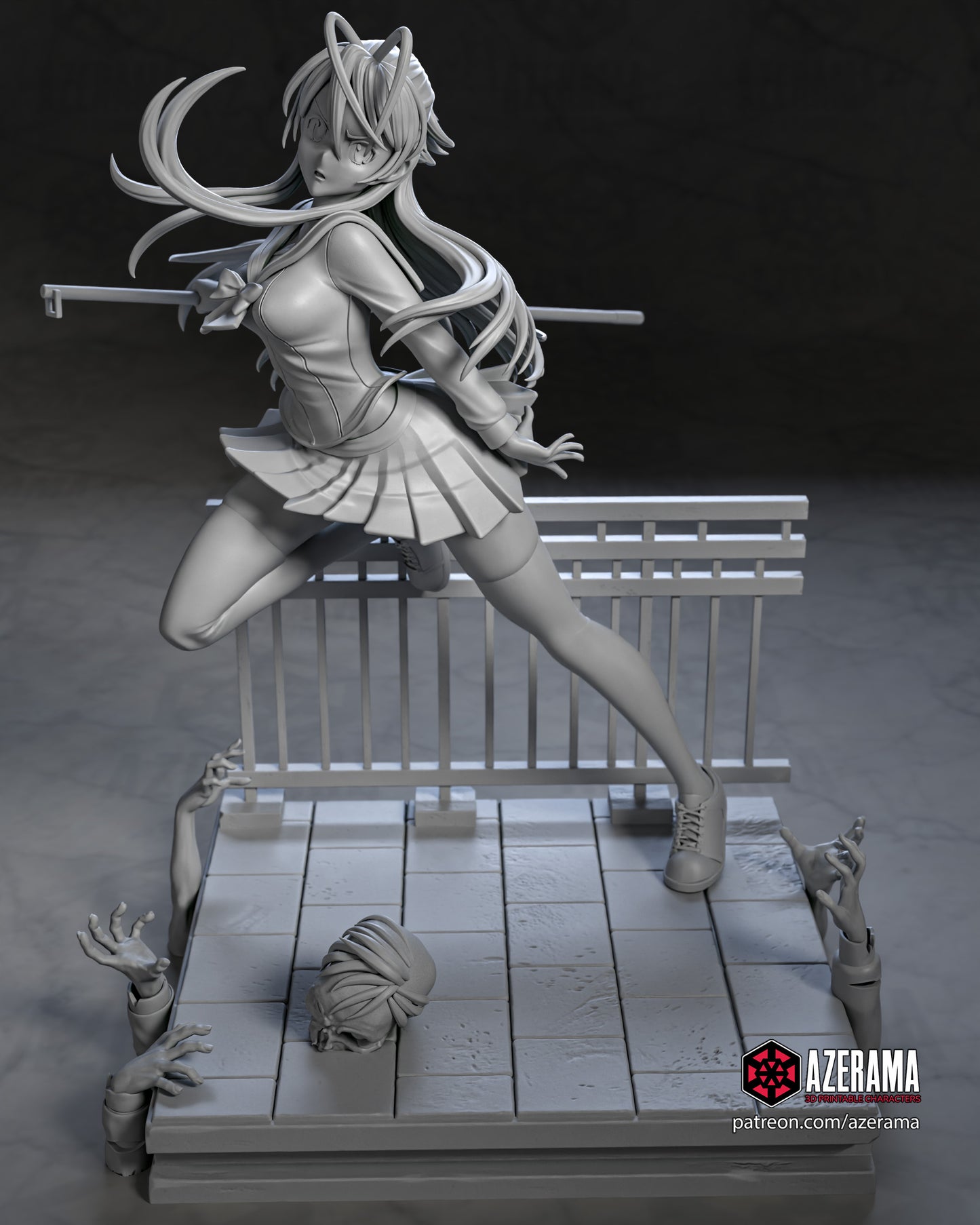 Saeko x Rei - Unassembled and Unpainted Garage Kit - Model Designed by Azerama