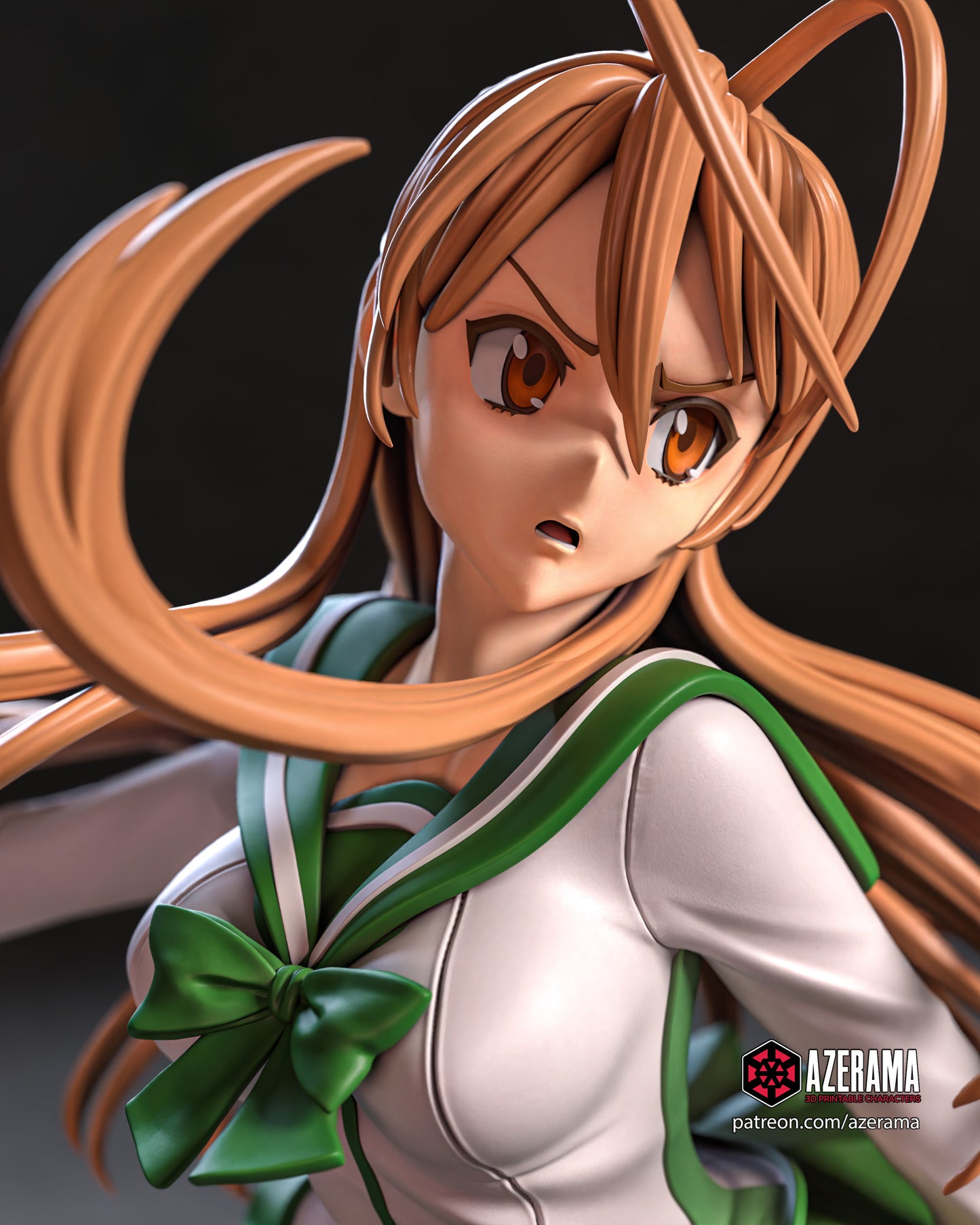 Saeko x Rei - Unassembled and Unpainted Garage Kit - Model Designed by Azerama