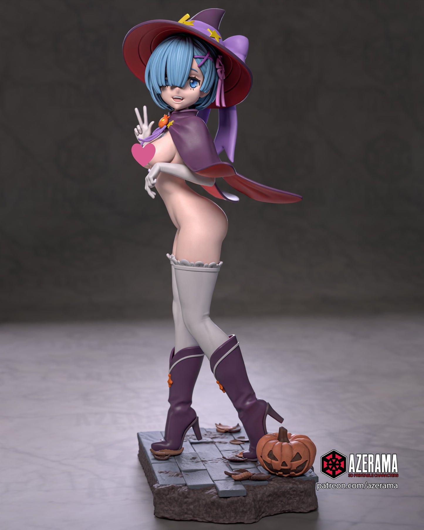 Spooky Rem NSFW - Unassembled and Unpainted Garage Kit - Model Designed by Azerama