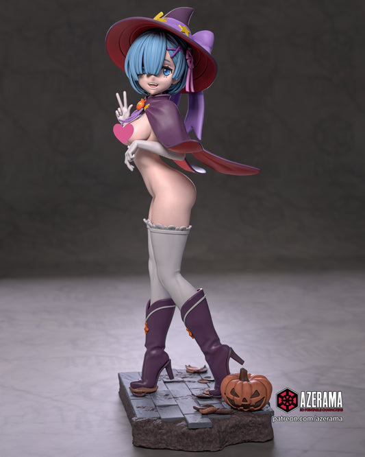 Spooky Rem NSFW - Unassembled and Unpainted Garage Kit - Model Designed by Azerama