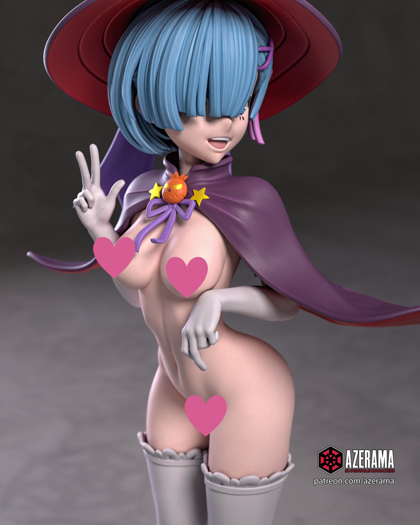 Spooky Rem NSFW - Unassembled and Unpainted Garage Kit - Model Designed by Azerama