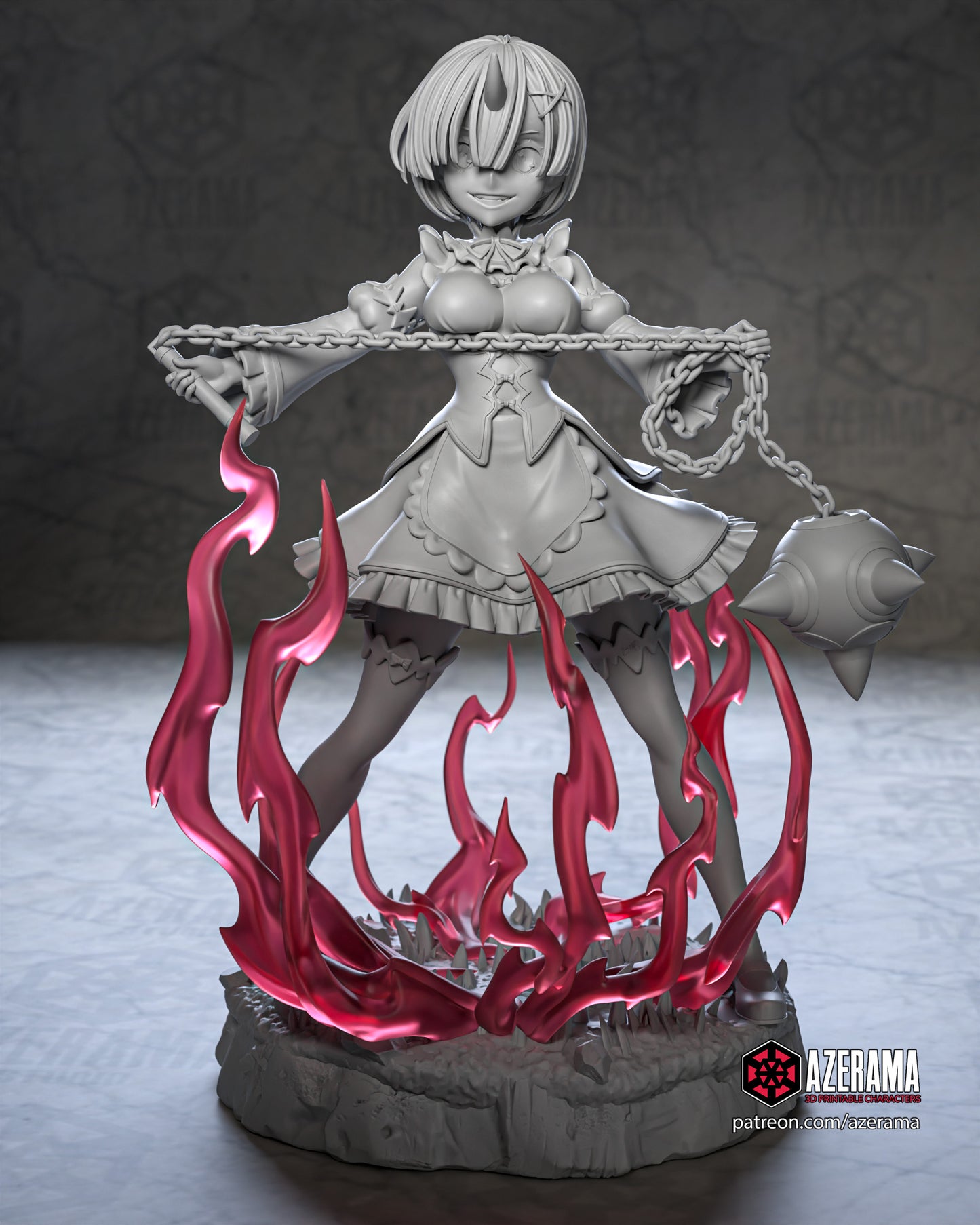 Rem - Unassembled And Unpainted Garage Kit - Model Designed by Azerama