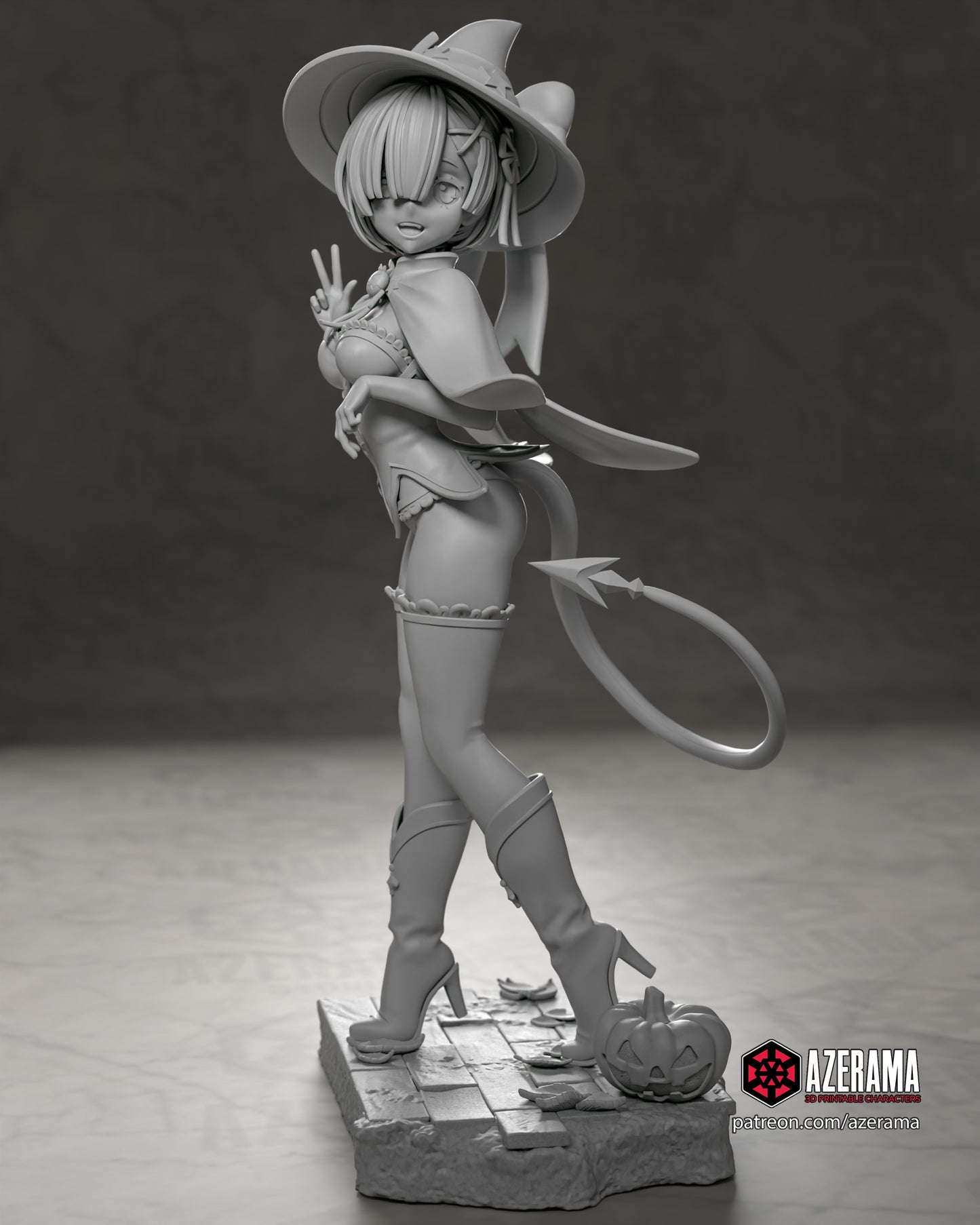 Spooky Rem - Unassembled and Unpainted Garage Kit - Model Designed by Azerama