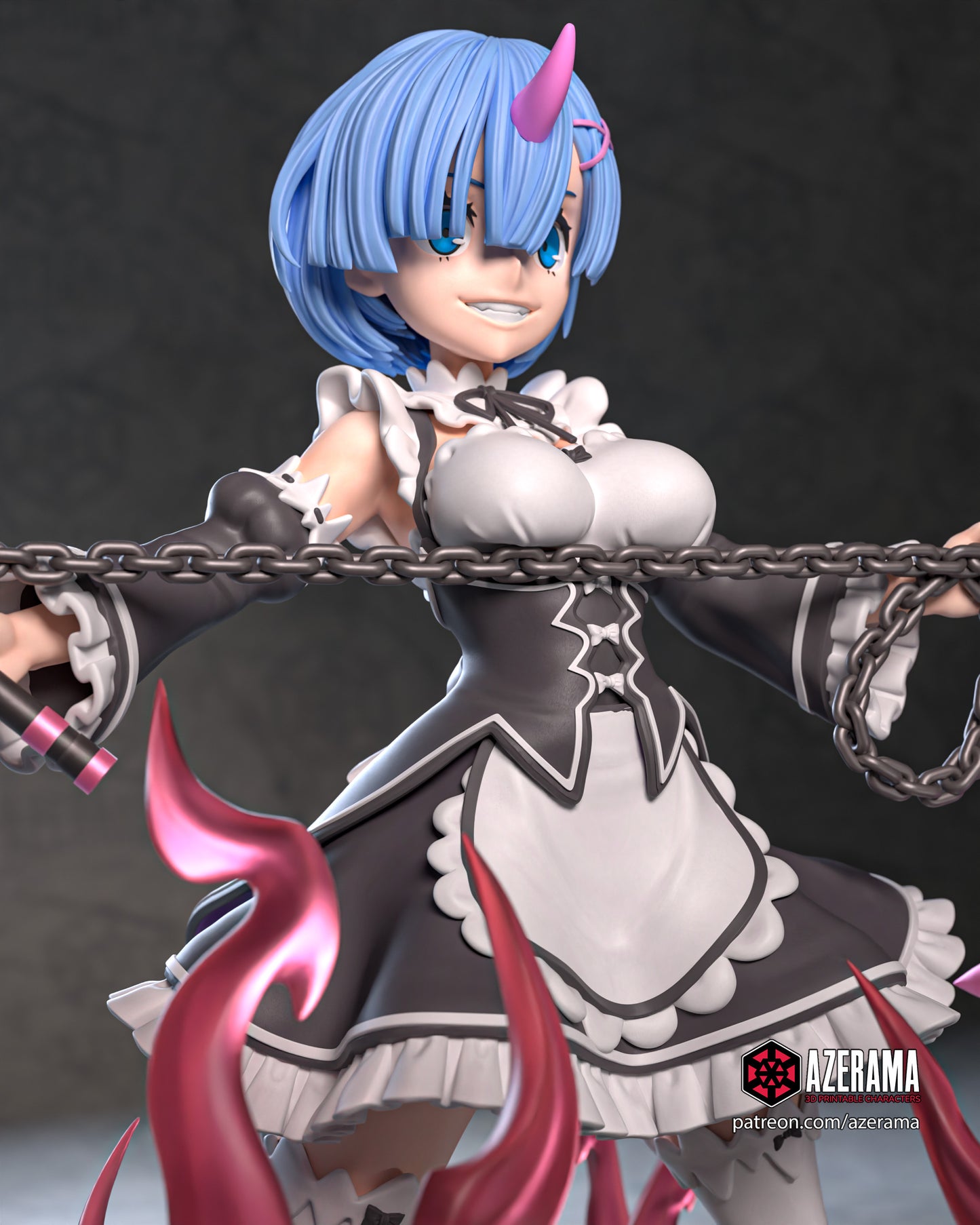 Rem - Unassembled And Unpainted Garage Kit - Model Designed by Azerama