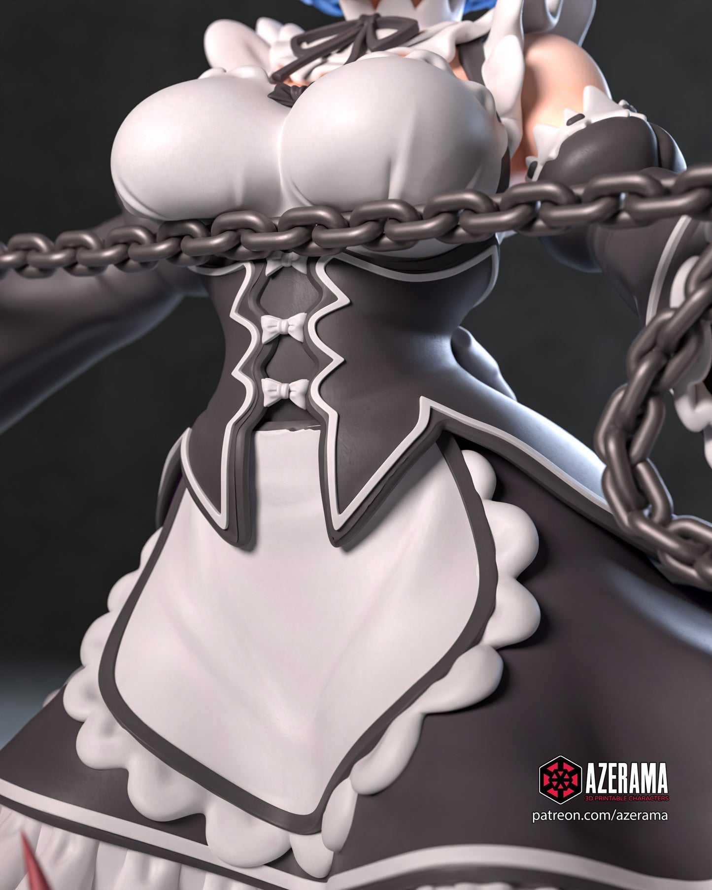 Rem - Unassembled And Unpainted Garage Kit - Model Designed by Azerama