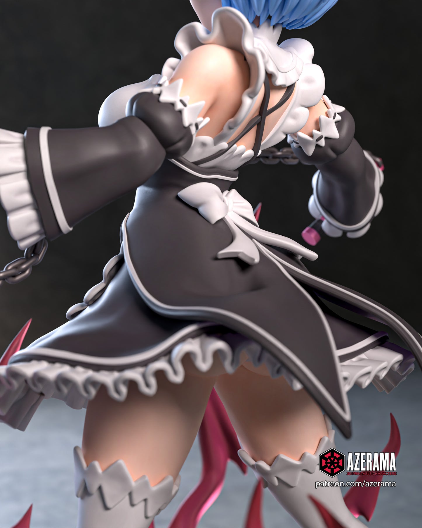 Rem - Unassembled And Unpainted Garage Kit - Model Designed by Azerama
