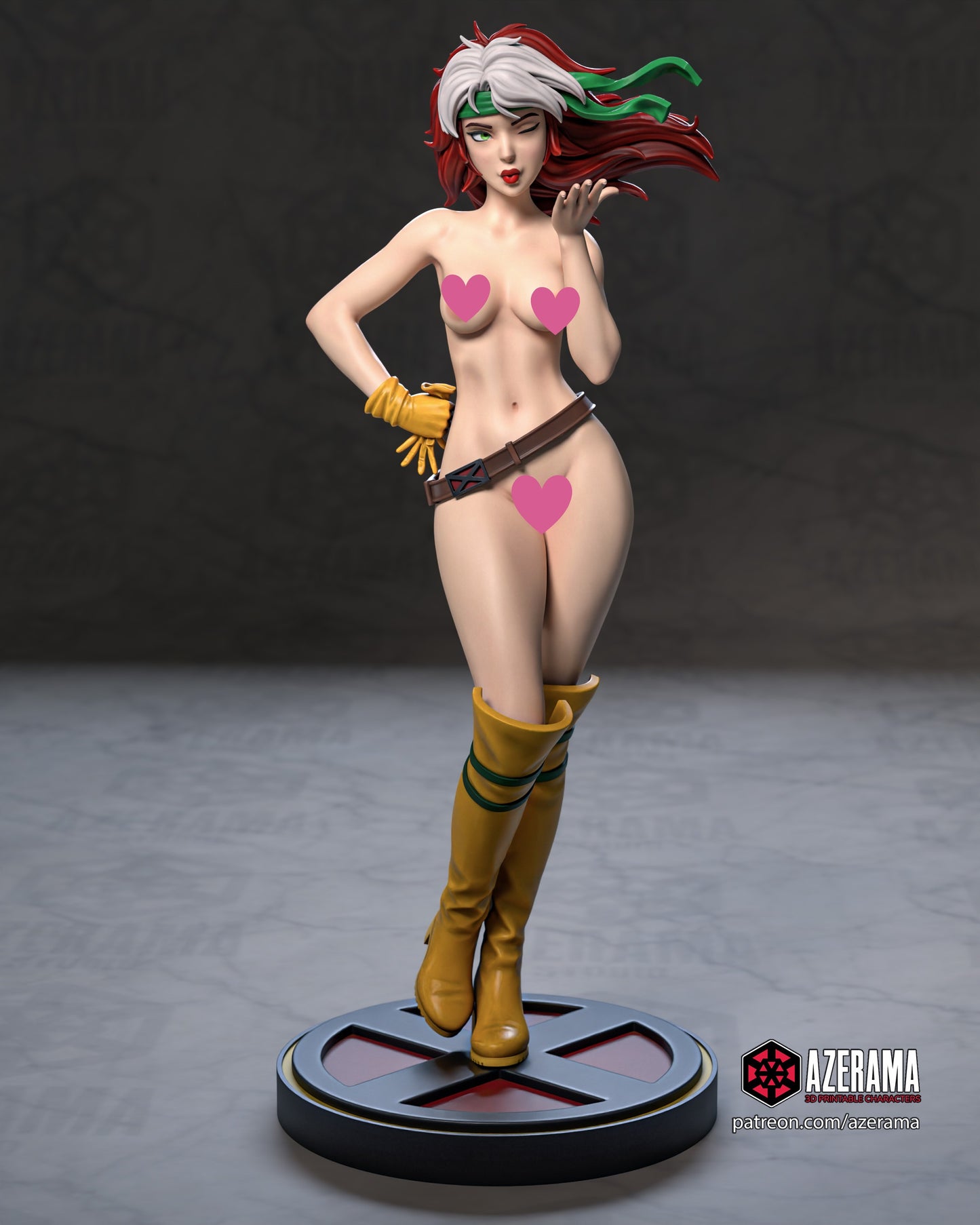 Anime Rogue NSFW - Unassembled and Unpainted Garage Kit - Model Designed by Azerama