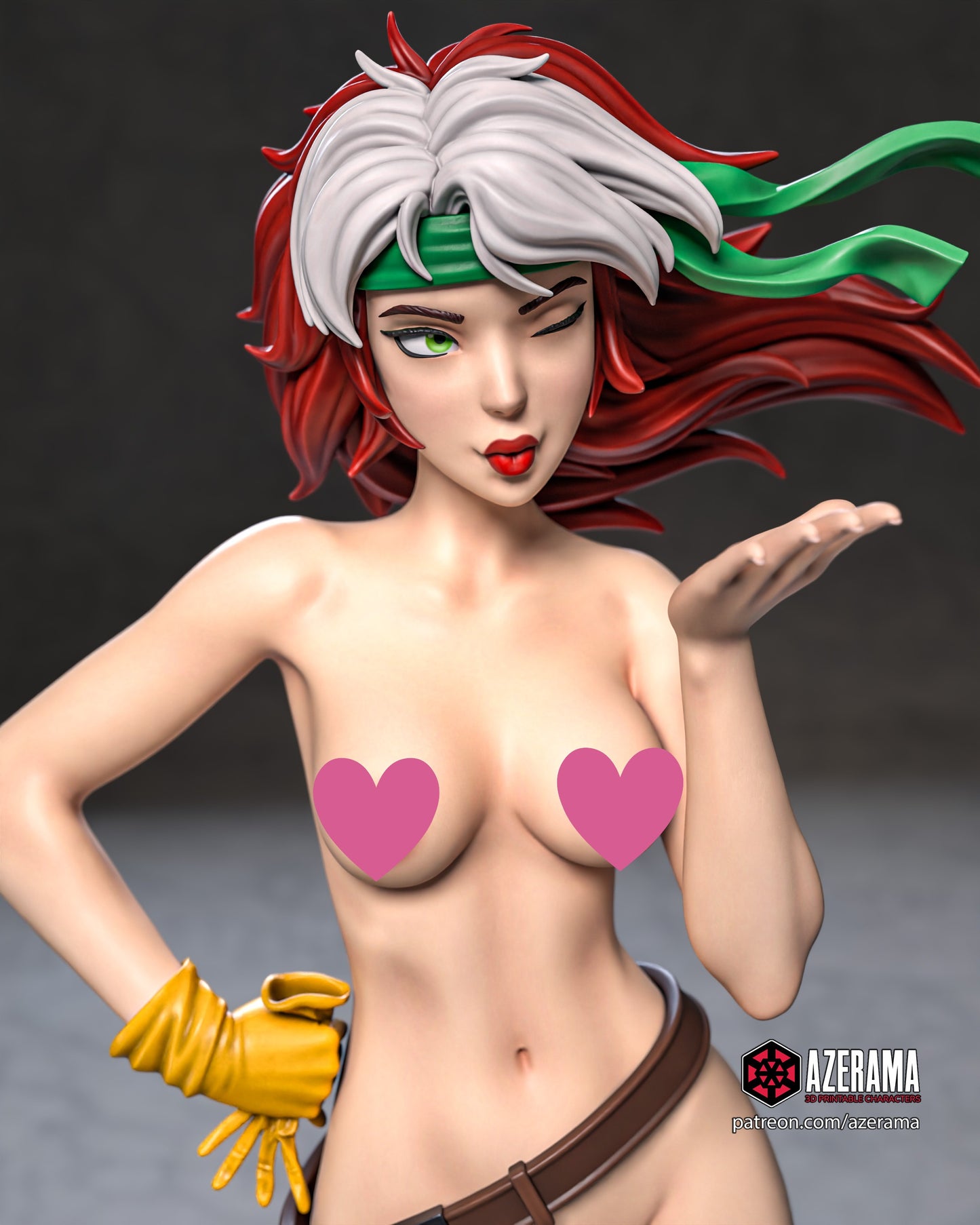 Anime Rogue NSFW - Unassembled and Unpainted Garage Kit - Model Designed by Azerama
