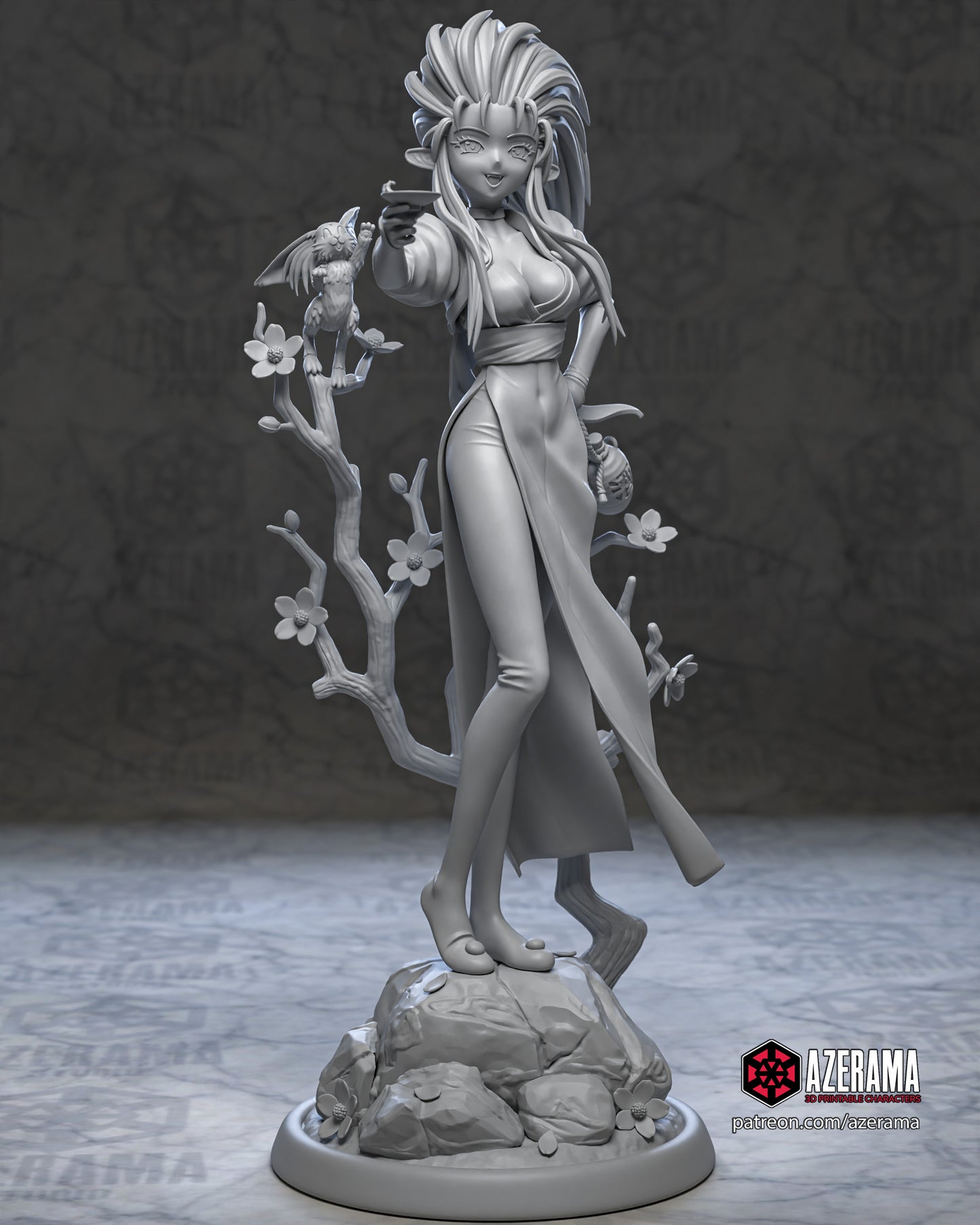 Ryoko - Unassembled and Unpainted Garage Kit - Model Designed by Azerama