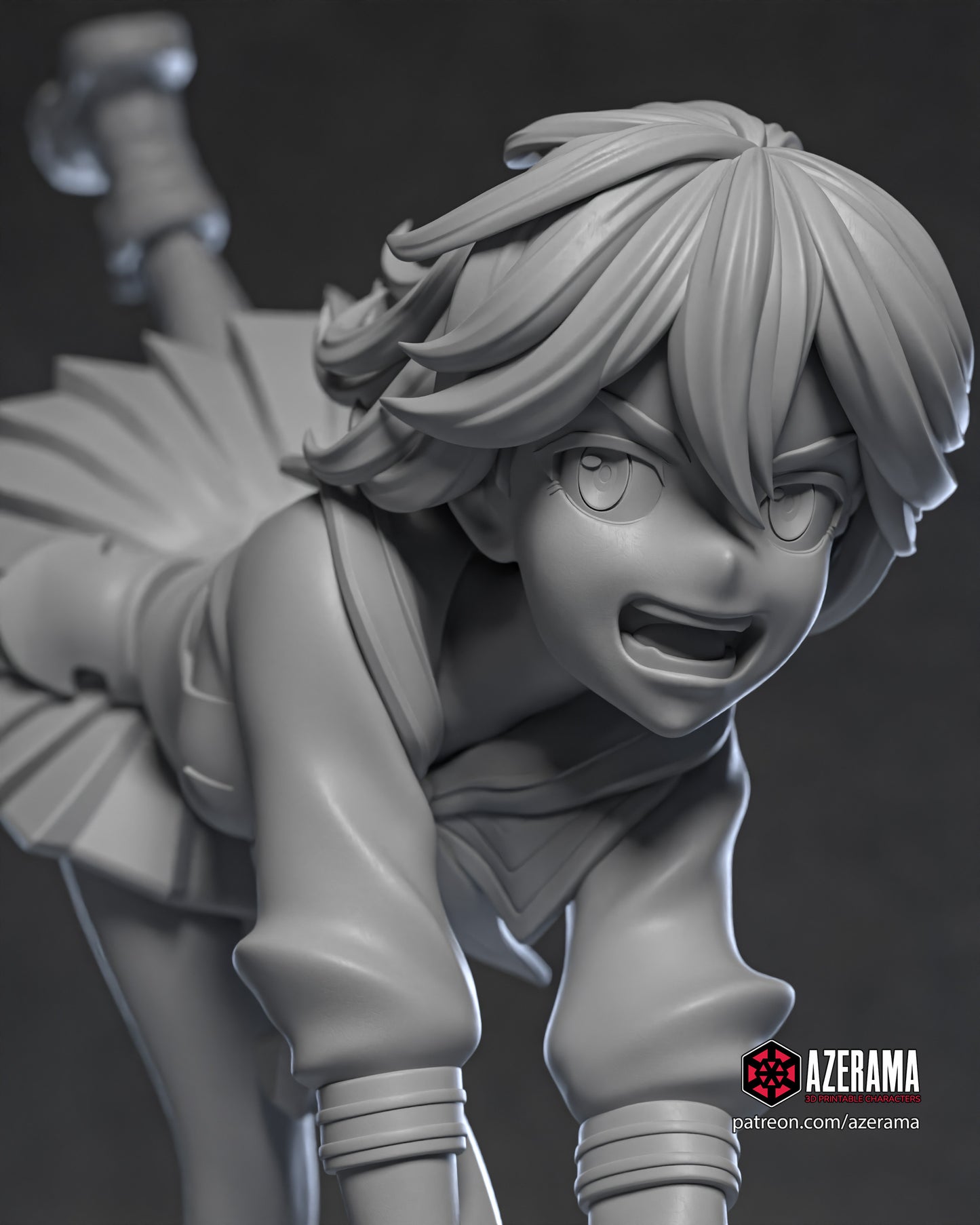 Ryuko and Satsuki - Unassembled and Unpainted Garage Kit - Model Designed by Azerama