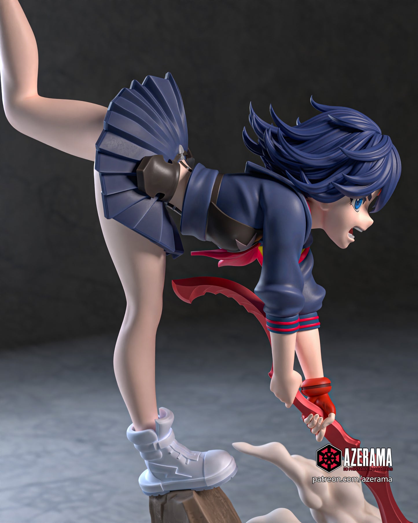 Ryuko and Satsuki - Unassembled and Unpainted Garage Kit - Model Designed by Azerama