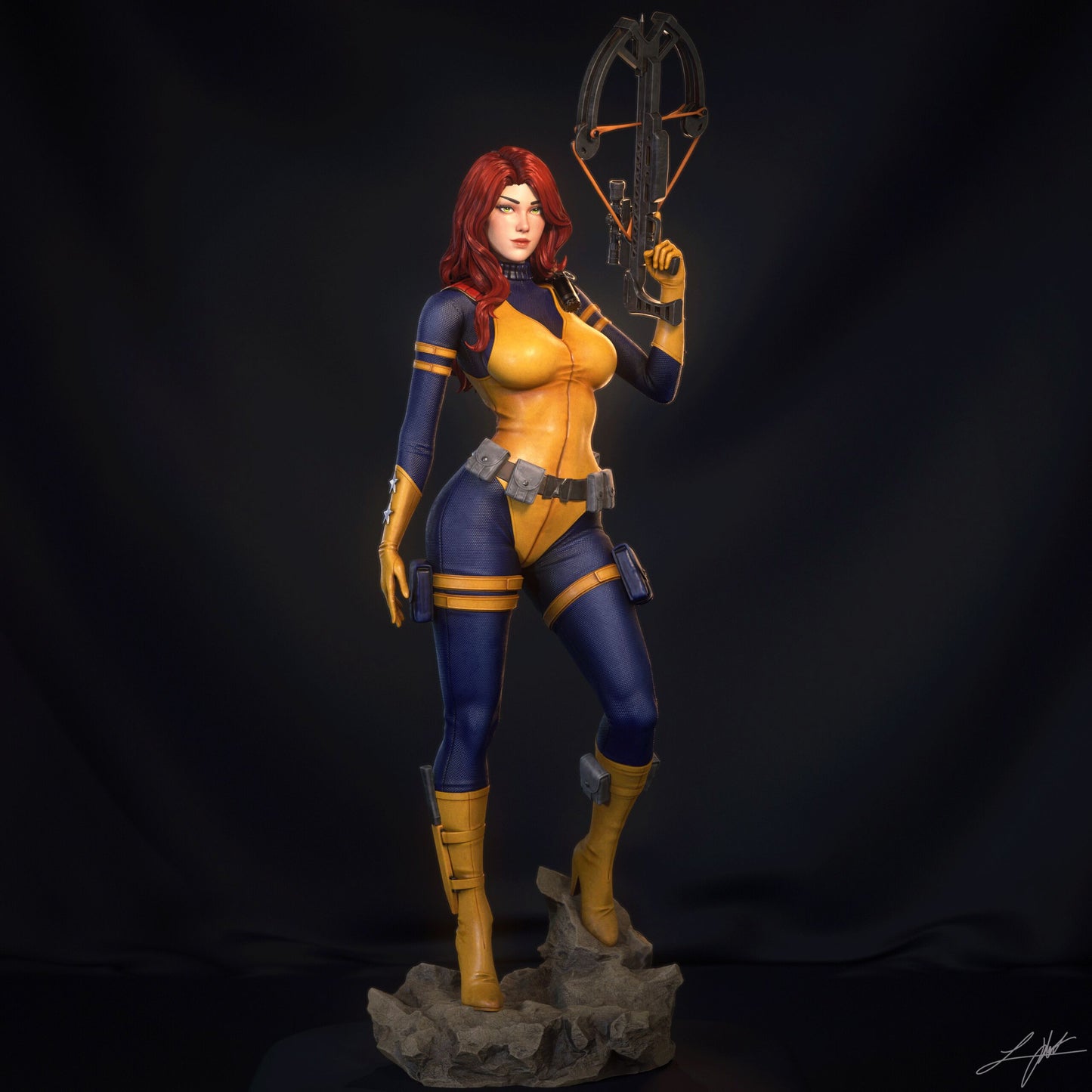 Scarlett (HEAD VARIANTS INCLUDED) - Unassembled and Unpainted Garage Kit - Model Designed by Abe3D/Ramses