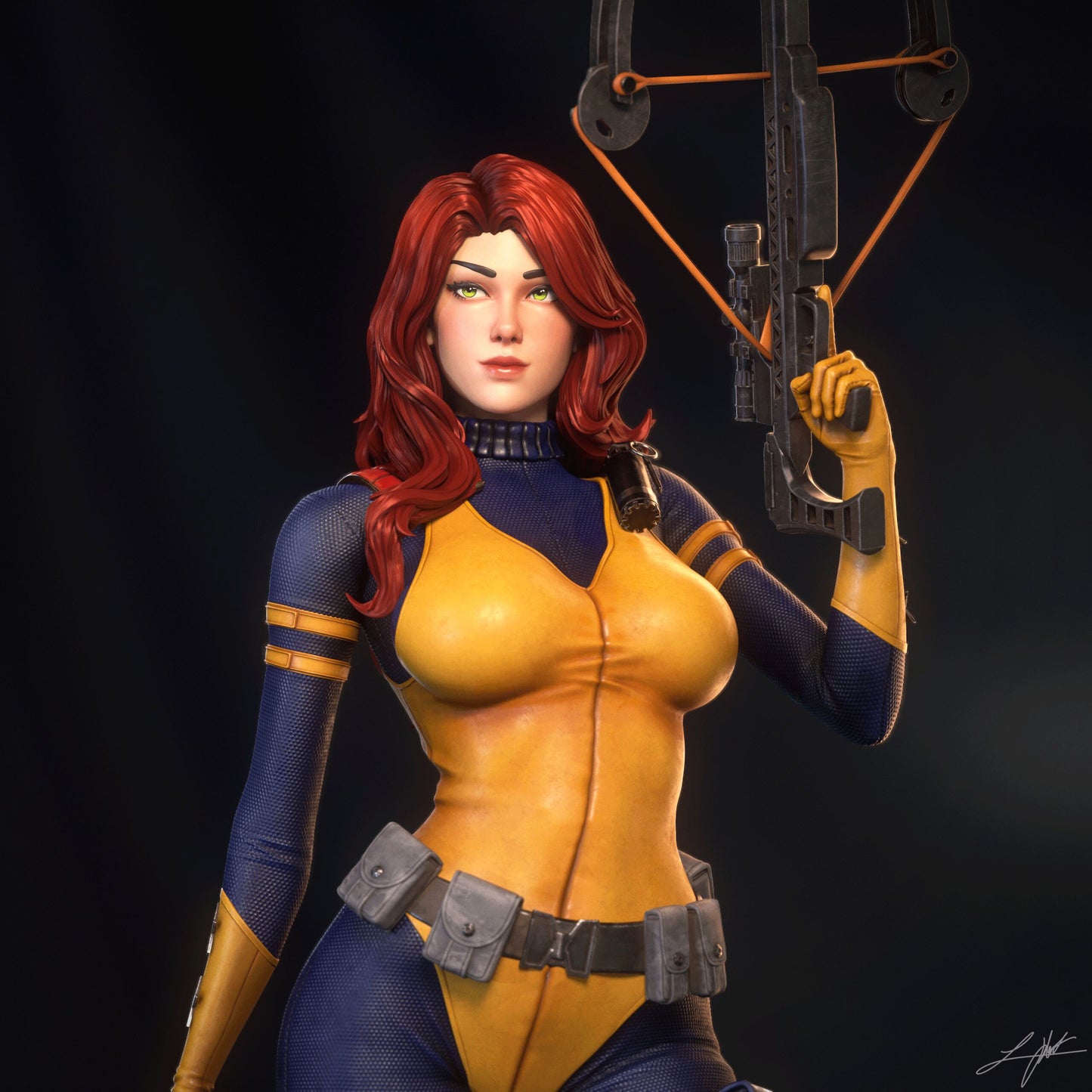 Scarlett (HEAD VARIANTS INCLUDED) - Unassembled and Unpainted Garage Kit - Model Designed by Abe3D/Ramses