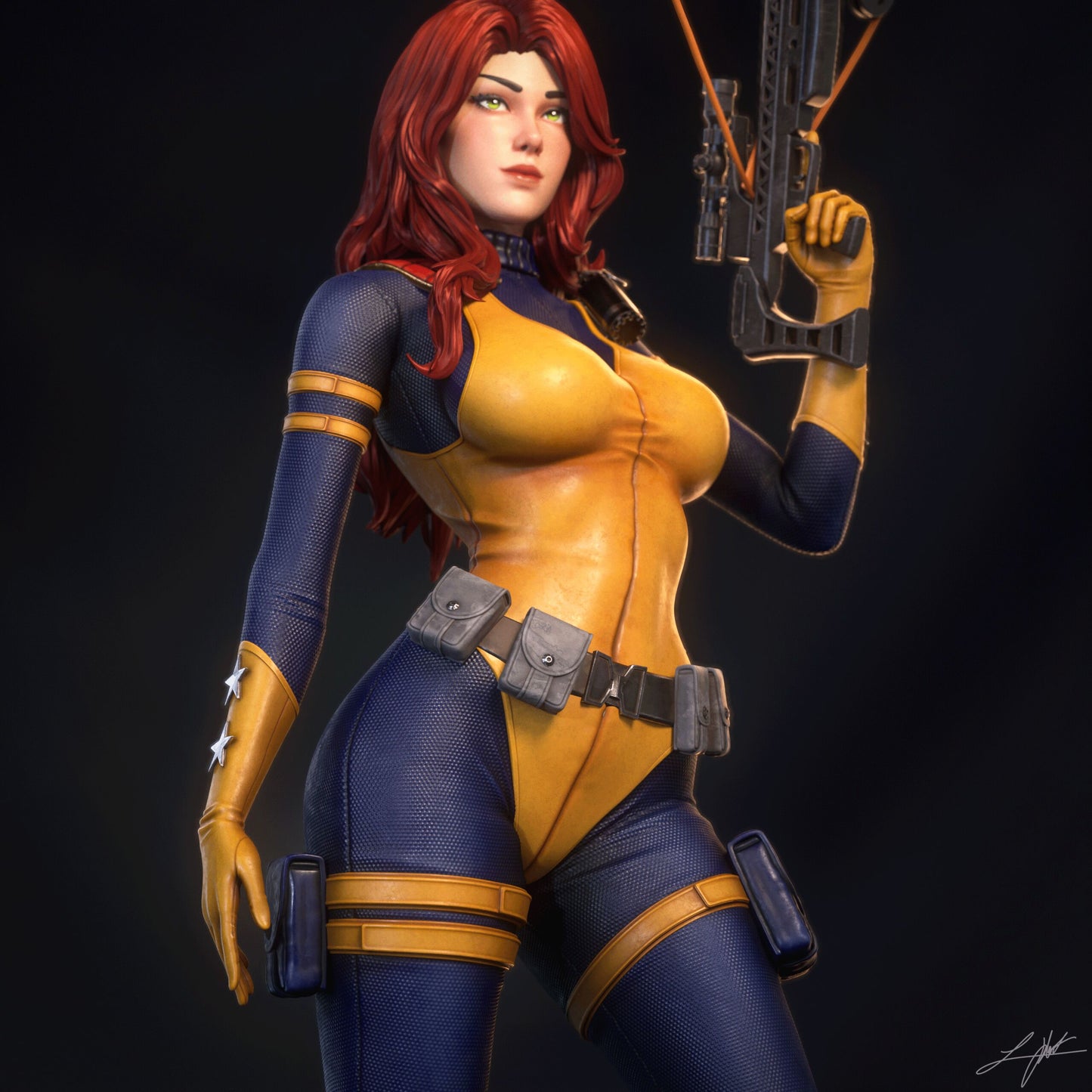 Scarlett (HEAD VARIANTS INCLUDED) - Unassembled and Unpainted Garage Kit - Model Designed by Abe3D/Ramses