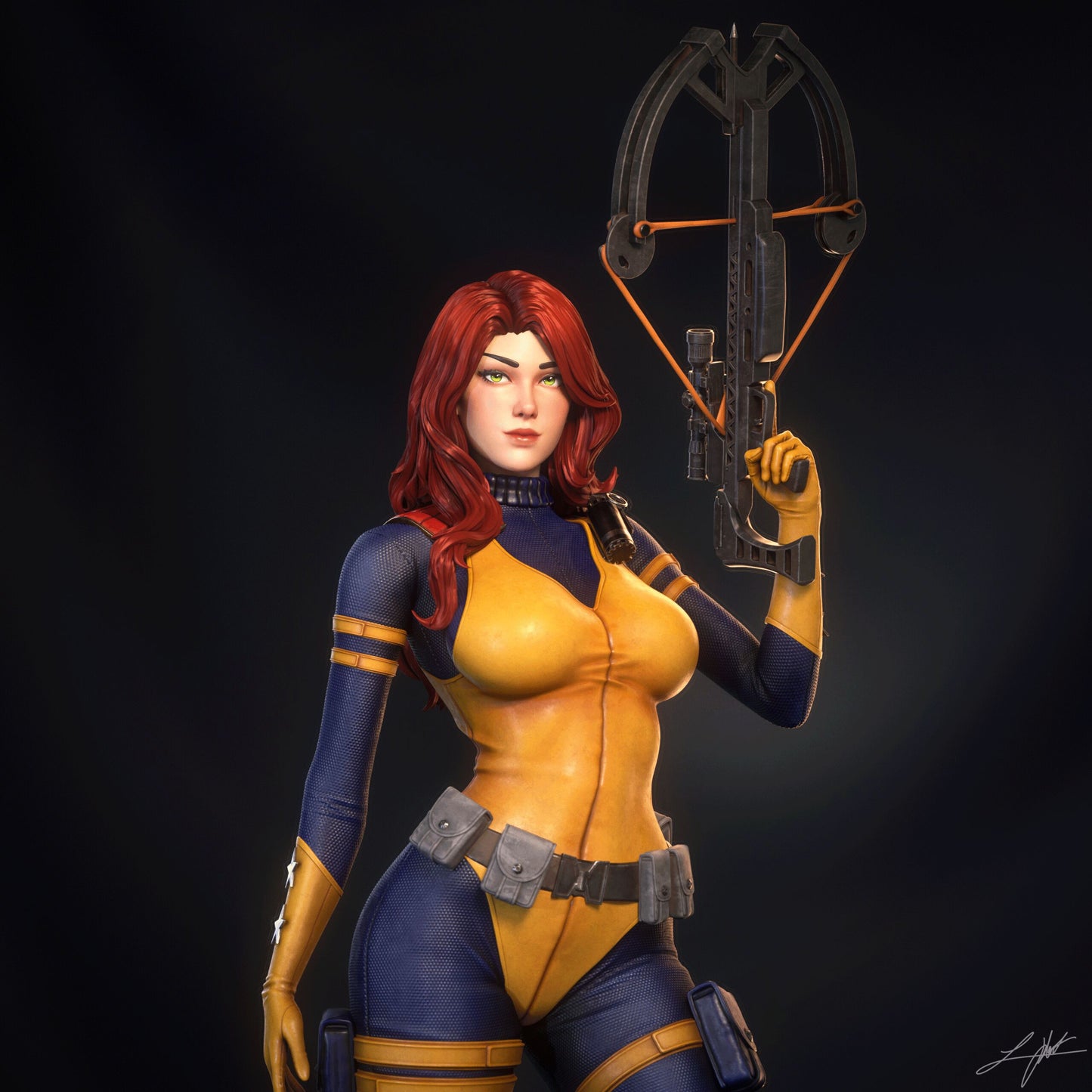 Scarlett (HEAD VARIANTS INCLUDED) - Unassembled and Unpainted Garage Kit - Model Designed by Abe3D/Ramses