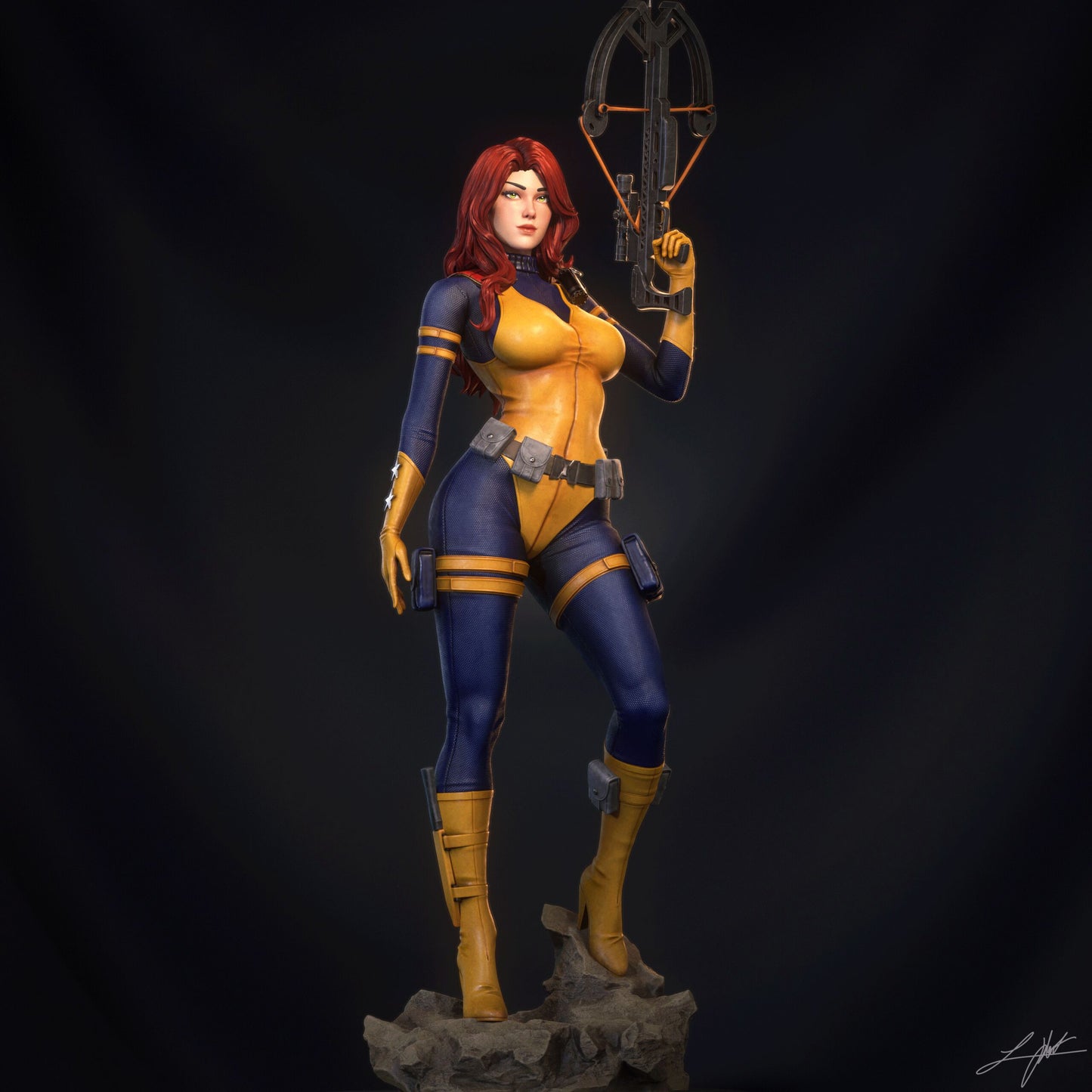 Scarlett (HEAD VARIANTS INCLUDED) - Unassembled and Unpainted Garage Kit - Model Designed by Abe3D/Ramses