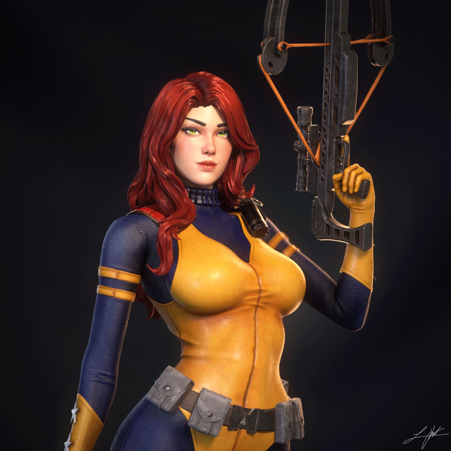 Scarlett (HEAD VARIANTS INCLUDED) - Unassembled and Unpainted Garage Kit - Model Designed by Abe3D/Ramses