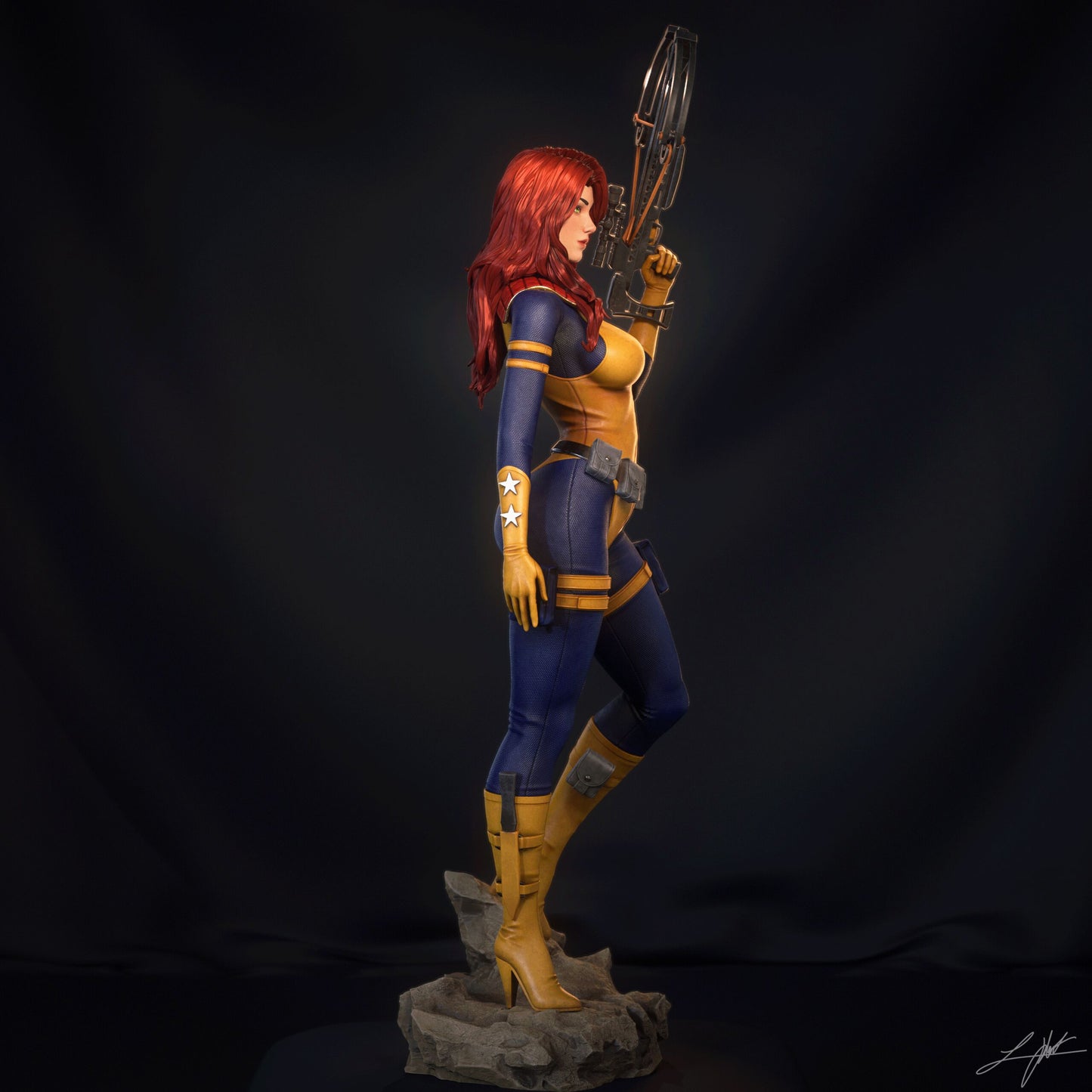 Scarlett (HEAD VARIANTS INCLUDED) - Unassembled and Unpainted Garage Kit - Model Designed by Abe3D/Ramses