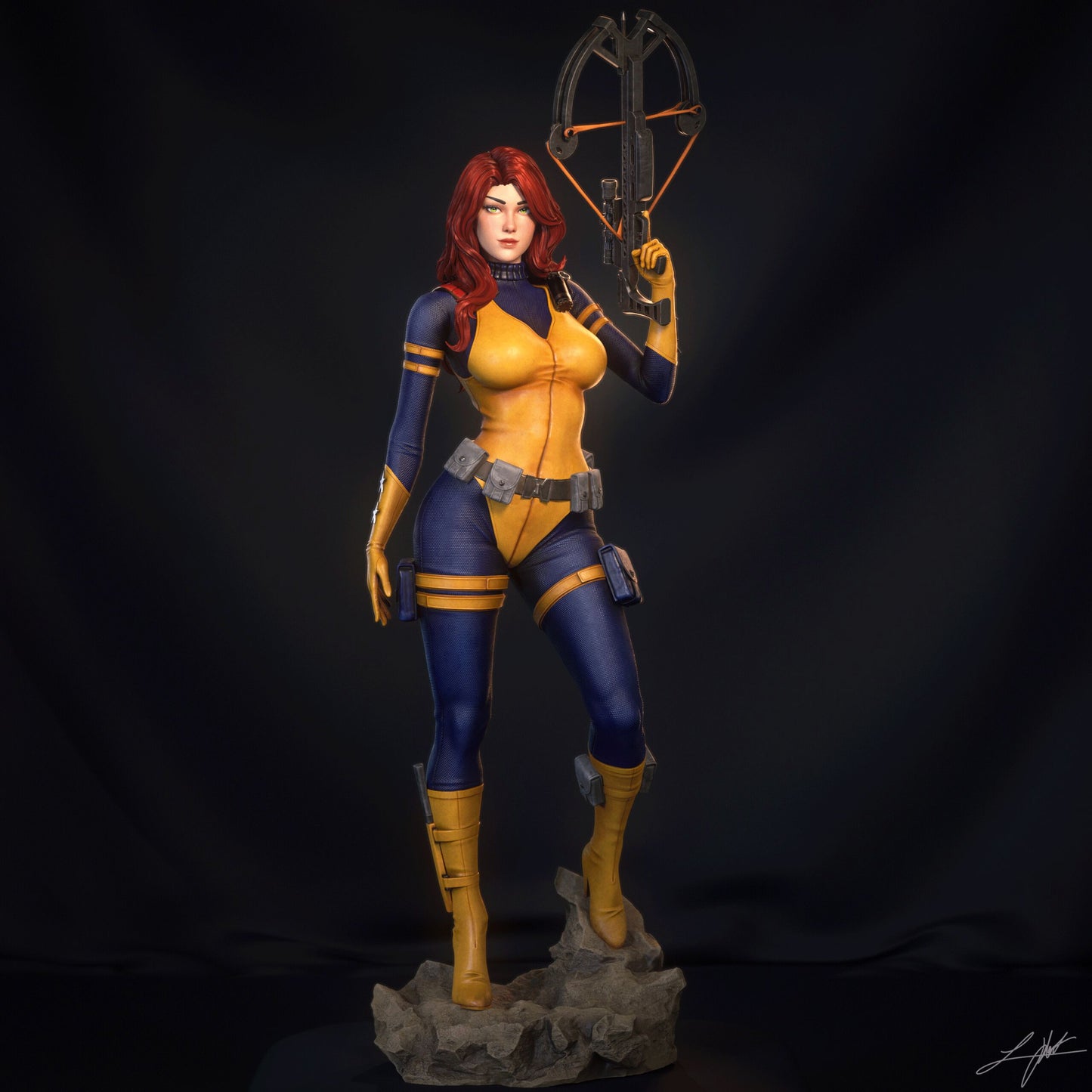 Scarlett (HEAD VARIANTS INCLUDED) - Unassembled and Unpainted Garage Kit - Model Designed by Abe3D/Ramses