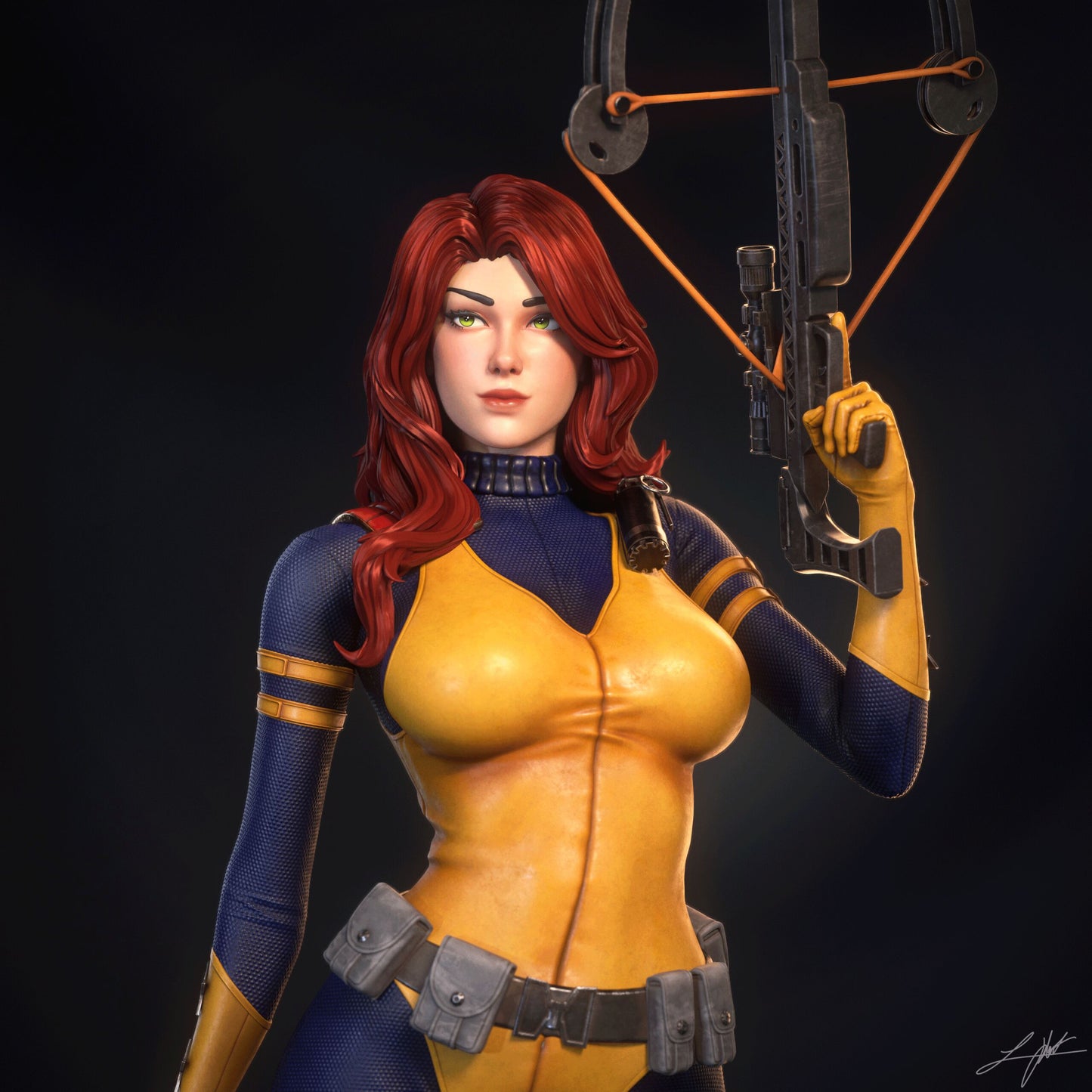 Scarlett (HEAD VARIANTS INCLUDED) - Unassembled and Unpainted Garage Kit - Model Designed by Abe3D/Ramses