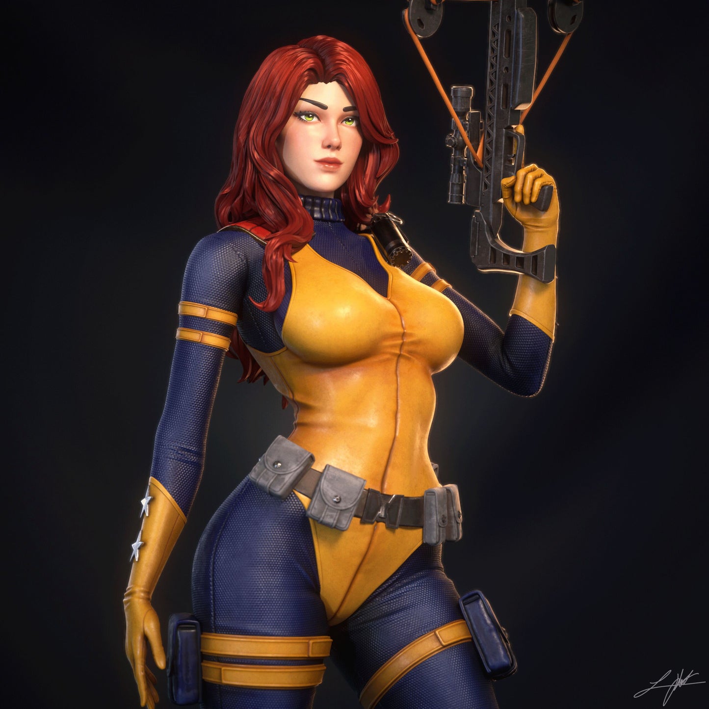 Scarlett (HEAD VARIANTS INCLUDED) - Unassembled and Unpainted Garage Kit - Model Designed by Abe3D/Ramses