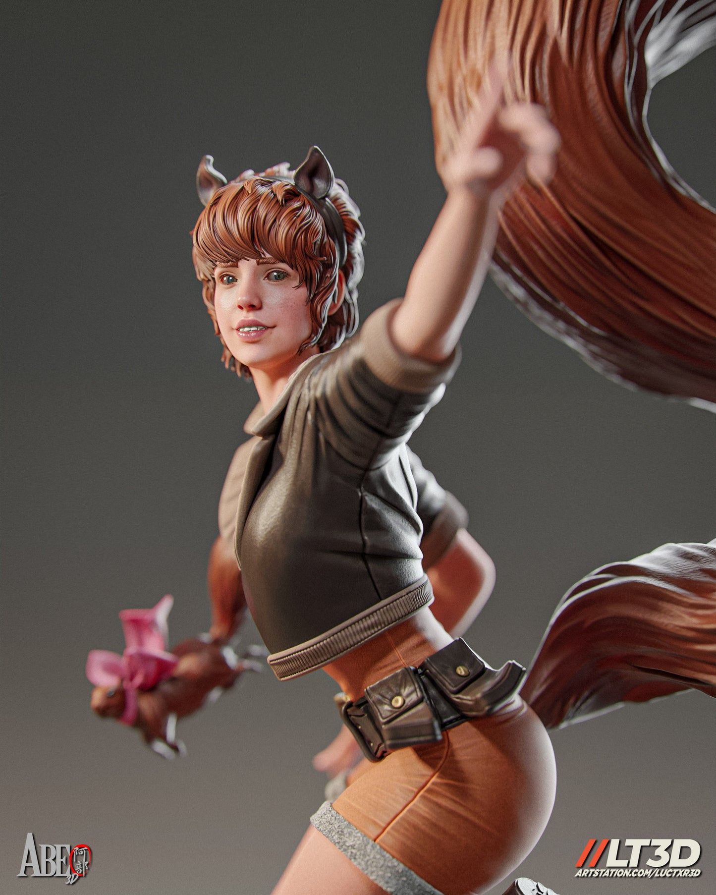 Squirrel Girl - Unassembled and Unpainted Garage Kit - Model Designed by Abe3d/LT3D